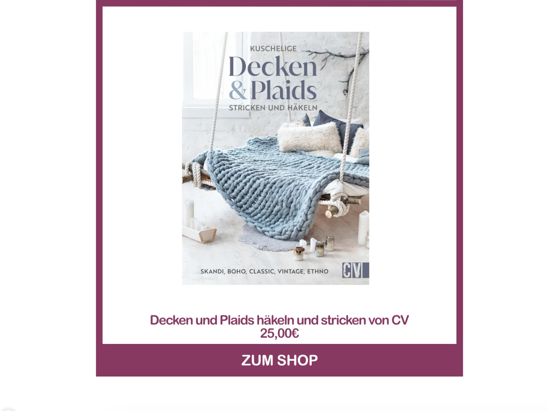 Die besten Strickbücher - Decken und Plaids stricken und häkeln von CV Verlag