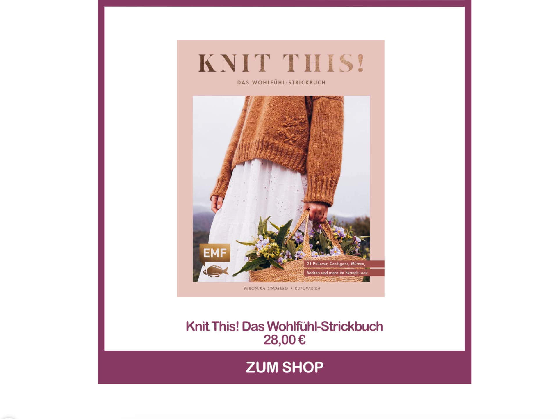 Die besten Strickbücher - Knit this! – Das Wohlfühl-Strickbuch von Veronika Lindberg