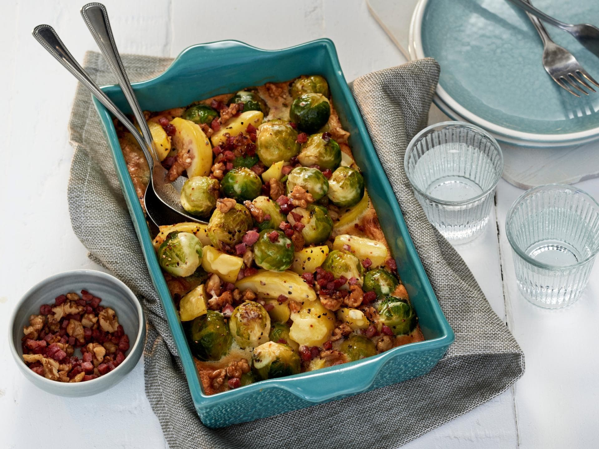 Kartoffel-Rosenkohl-Auflauf 