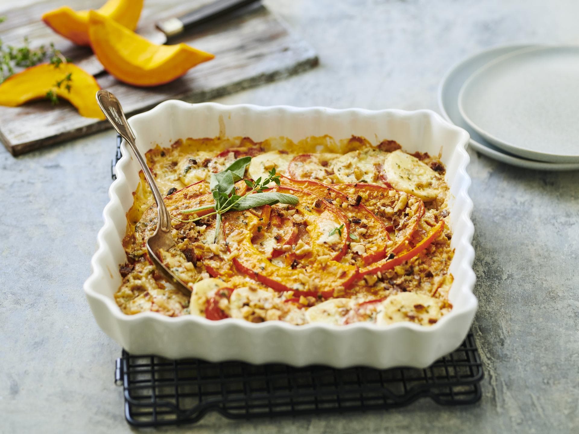 Kürbis-Gratin 