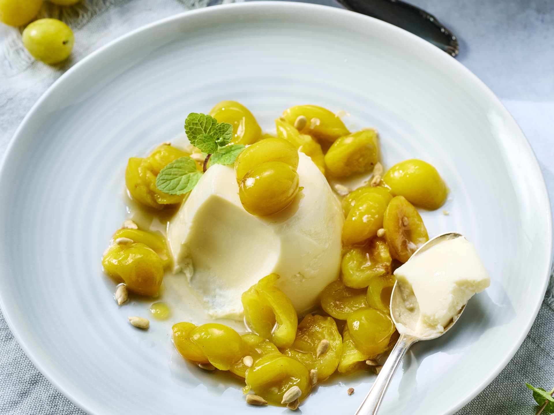 Mirabellen-Panna-Cotta