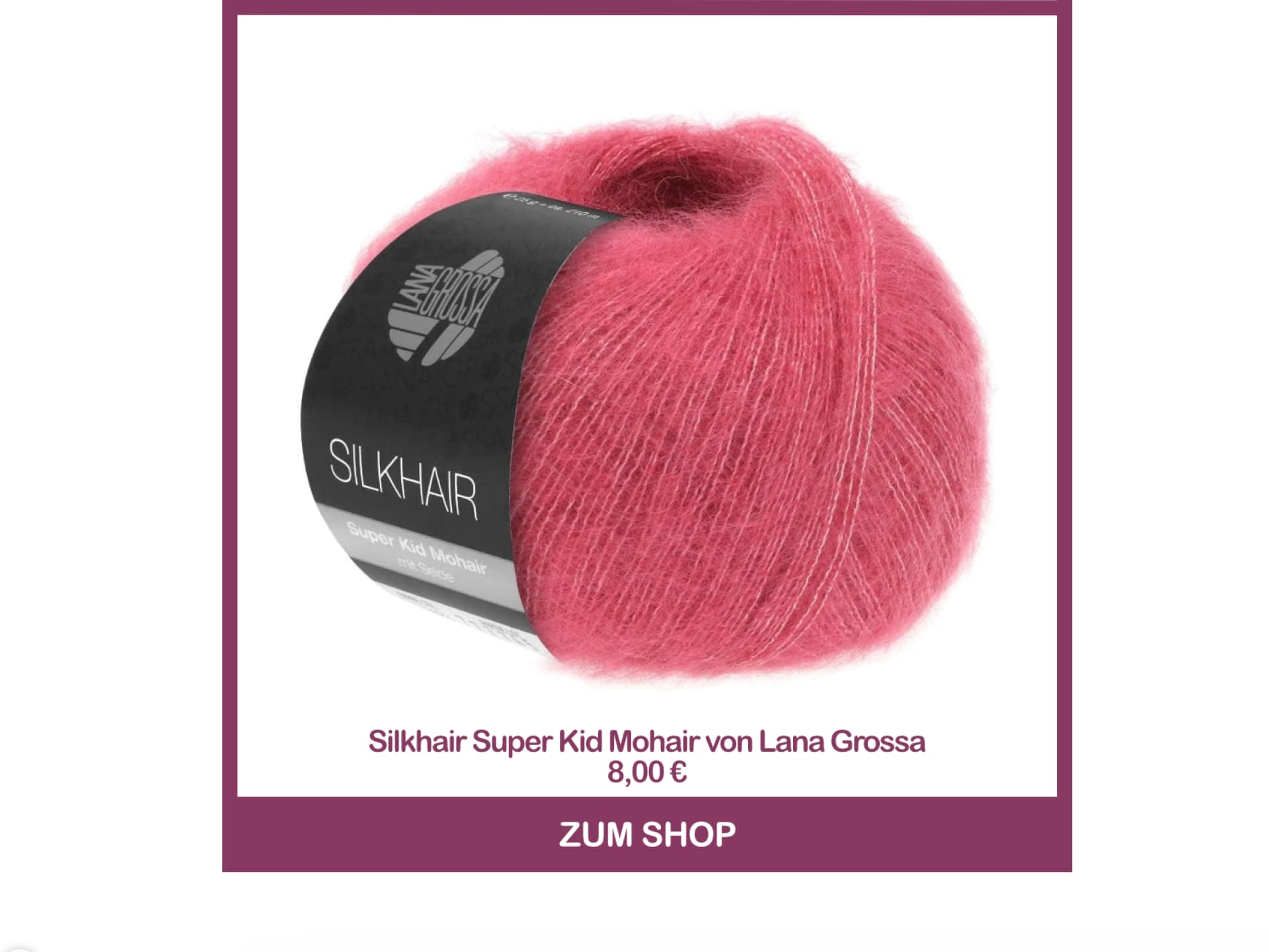 Silkhair Super Kid Mohair in Kardinalrot von Lana Grossa