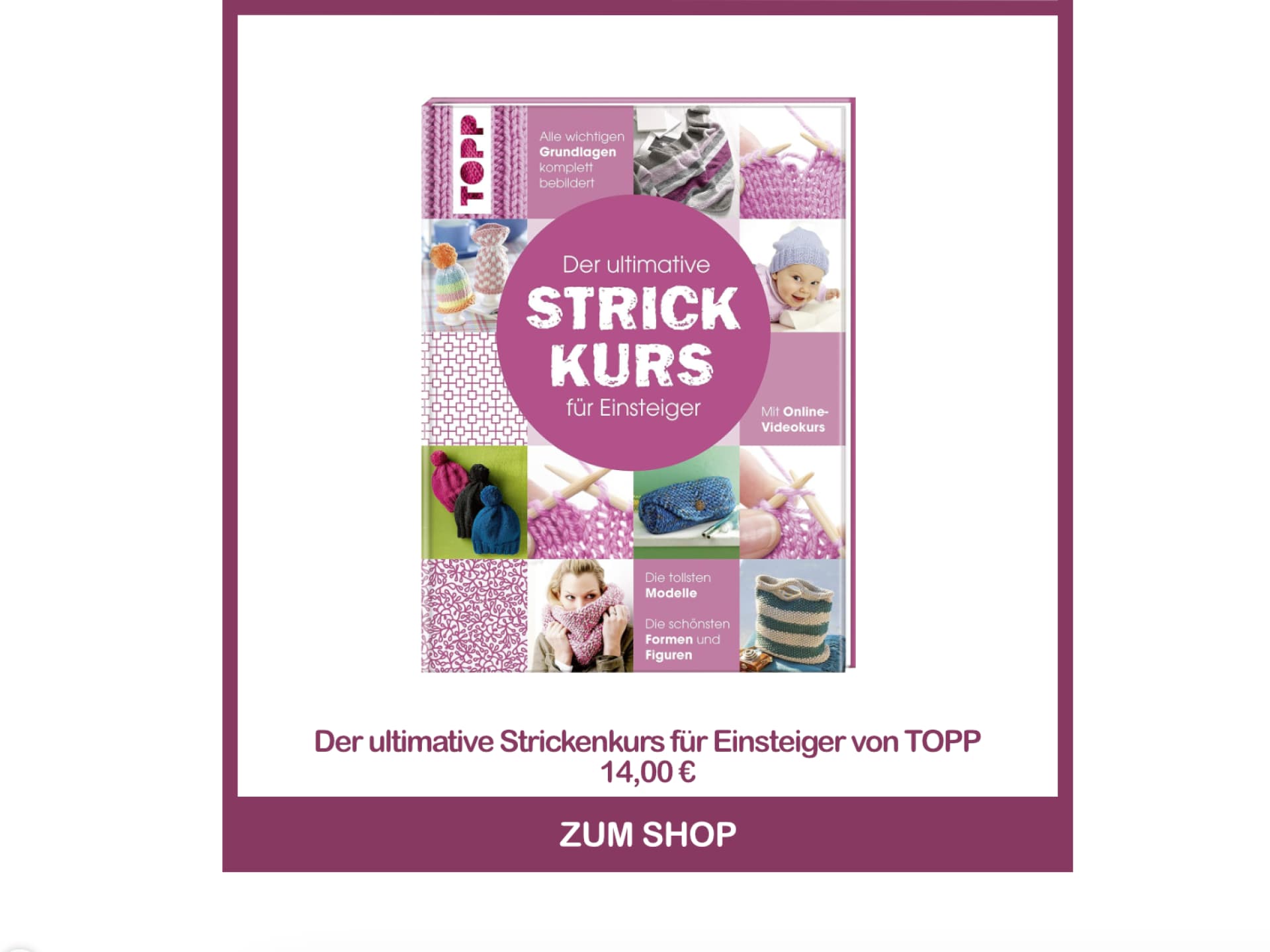 Strickbuch für Anfänger - Der ultimative Strickkurs für Anfänger von TOPP