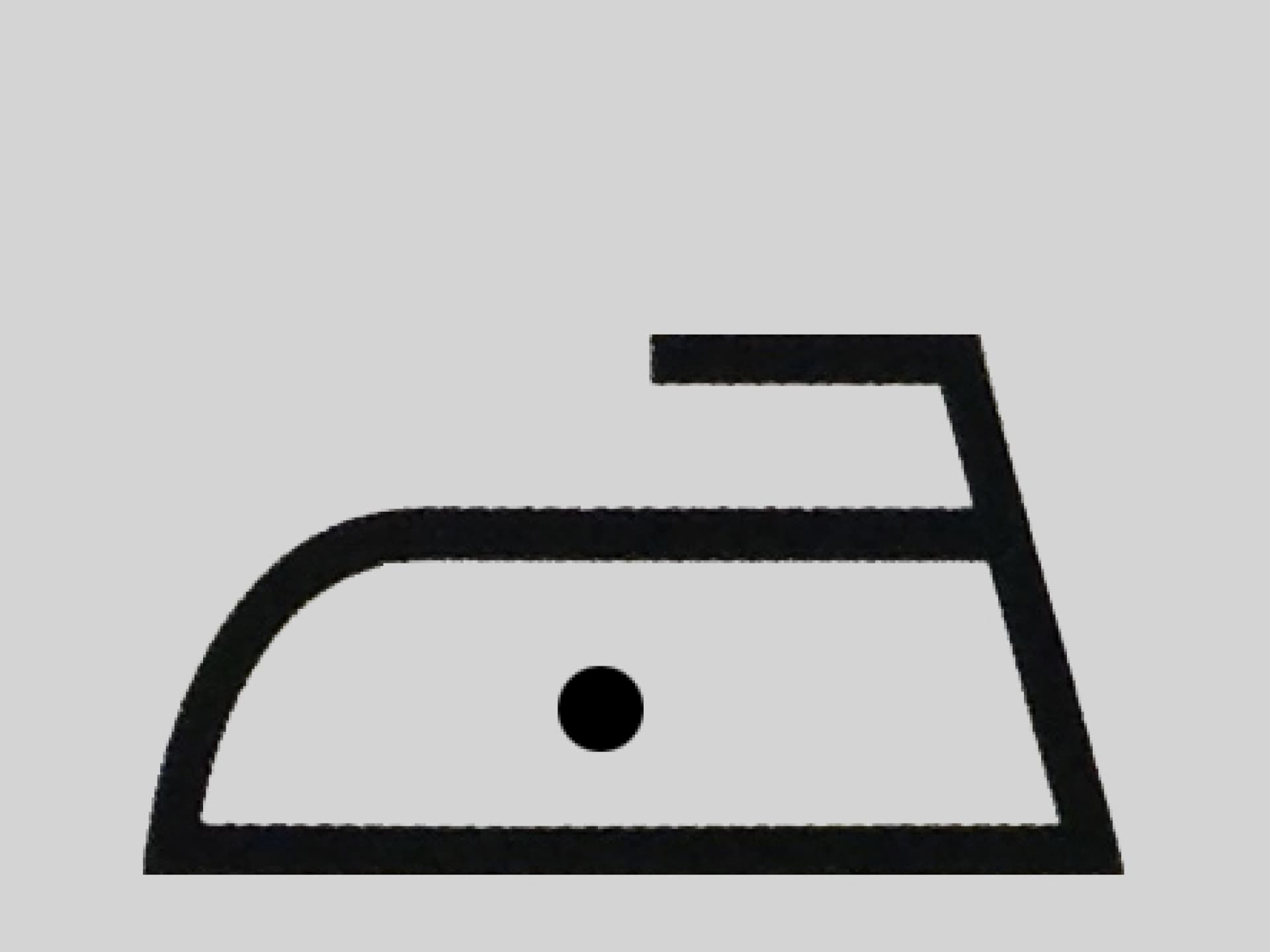Dieses Stricksymbol steht fürs Bügeln bei geringer Hitze Stricksymbol für Bügeln bei geringer Hitze