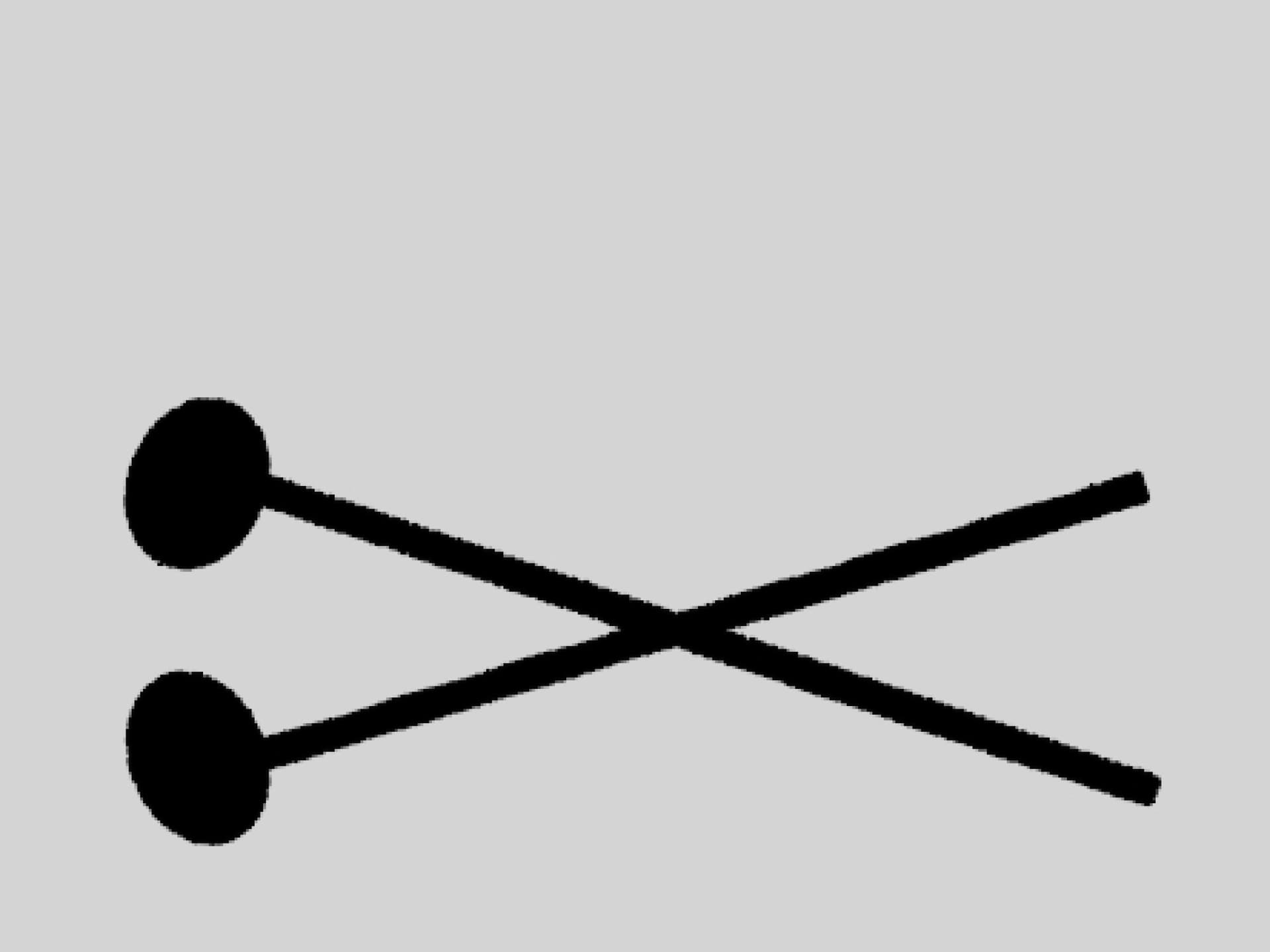 Dieses Stricksymbol verrät die Nadelstärke Stricksymbol für die Nadelstärke