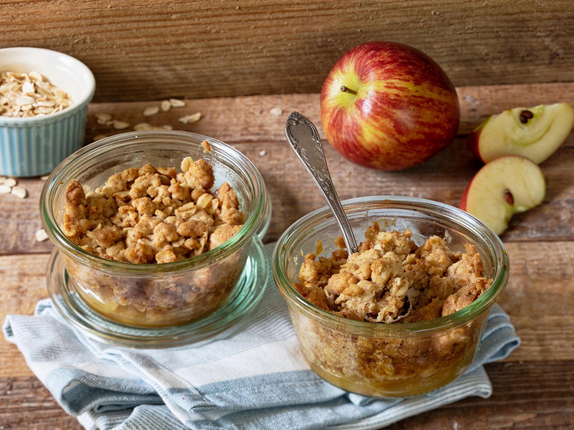 Apple Crumble im Glas 