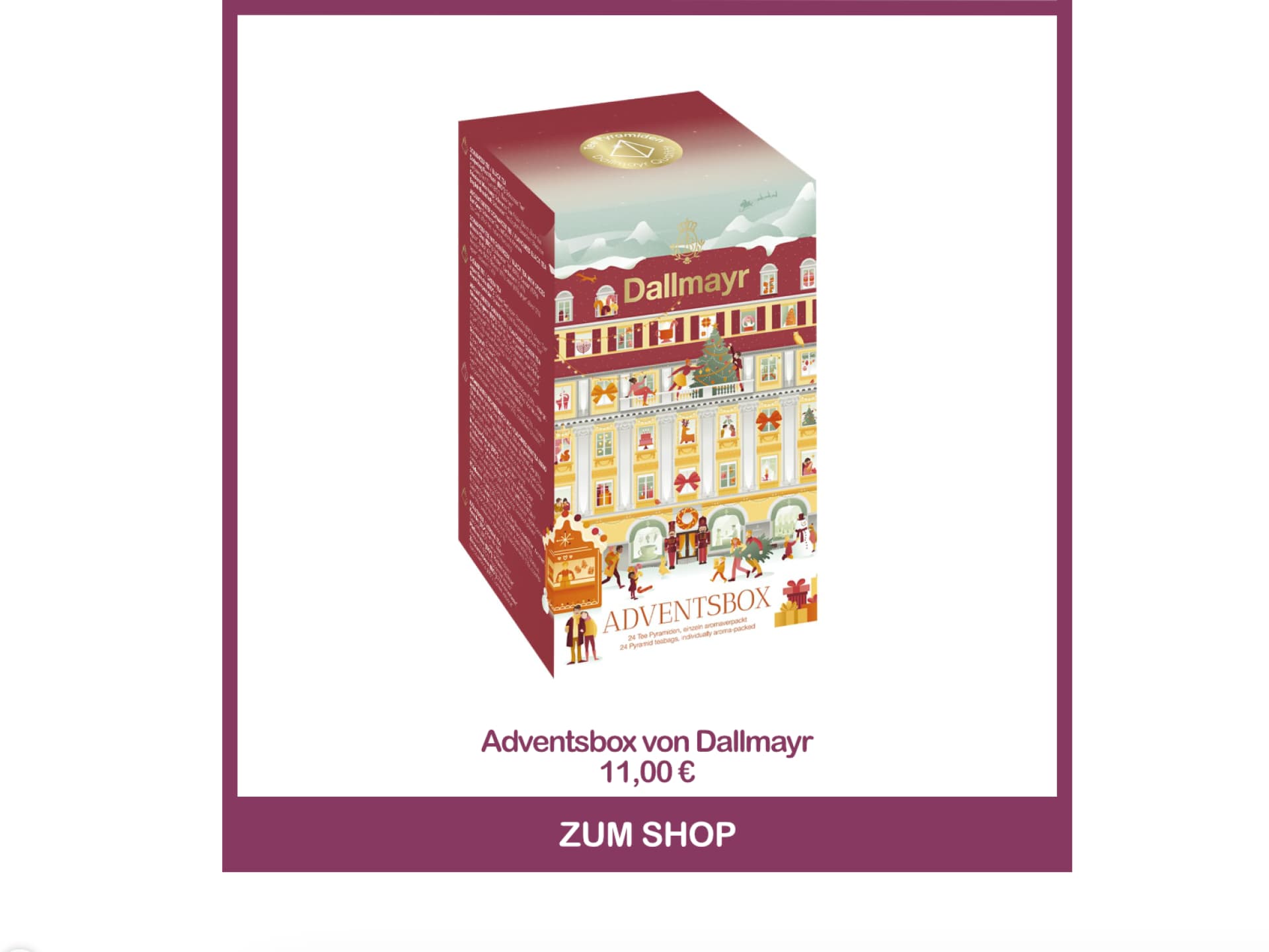 Bester Tee-Adventskalender - Tee-Adventskalender von Dallmayr