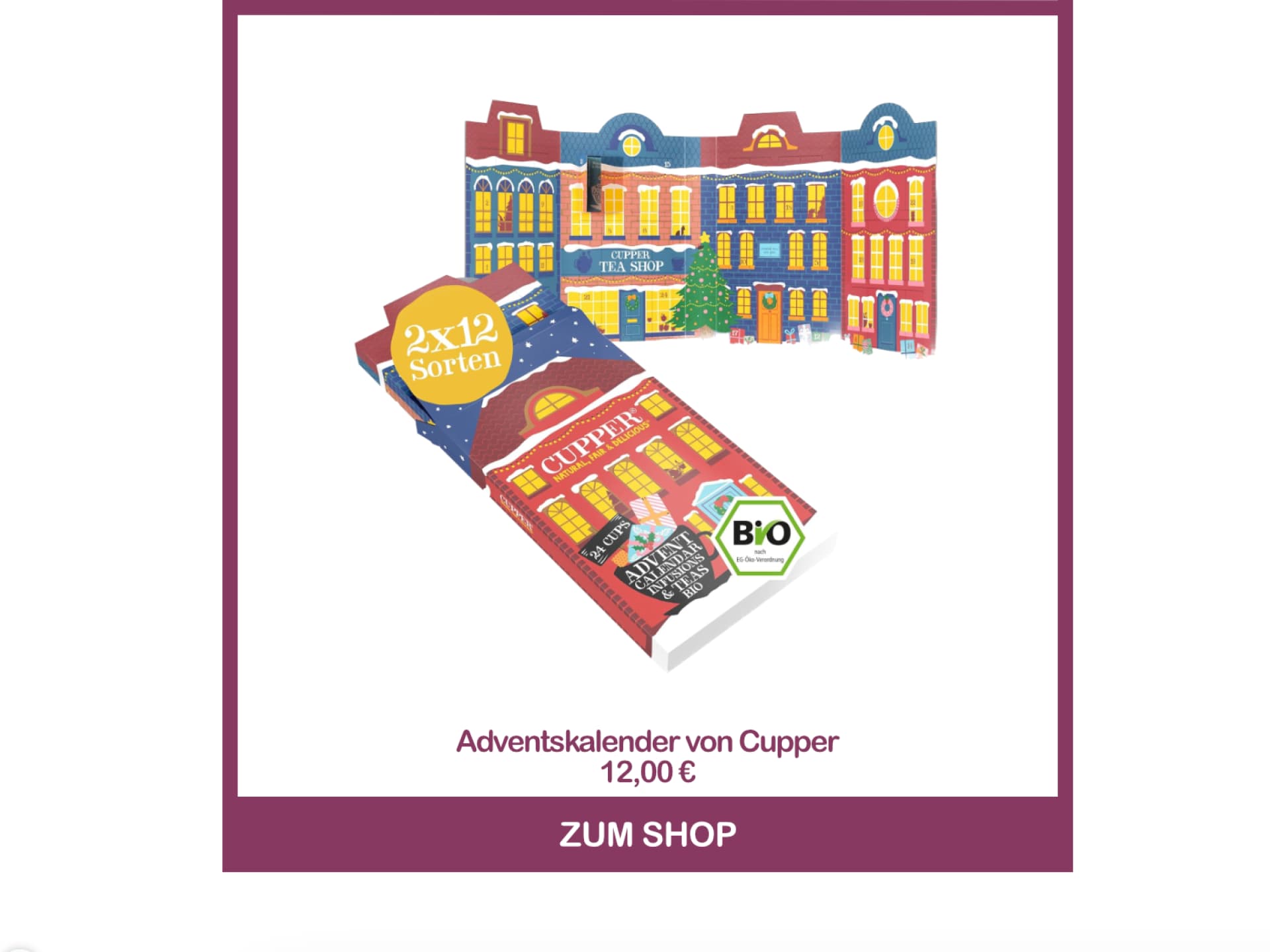Bester Tee-Adventskalender - Tee-Adventskalender von Cupper
