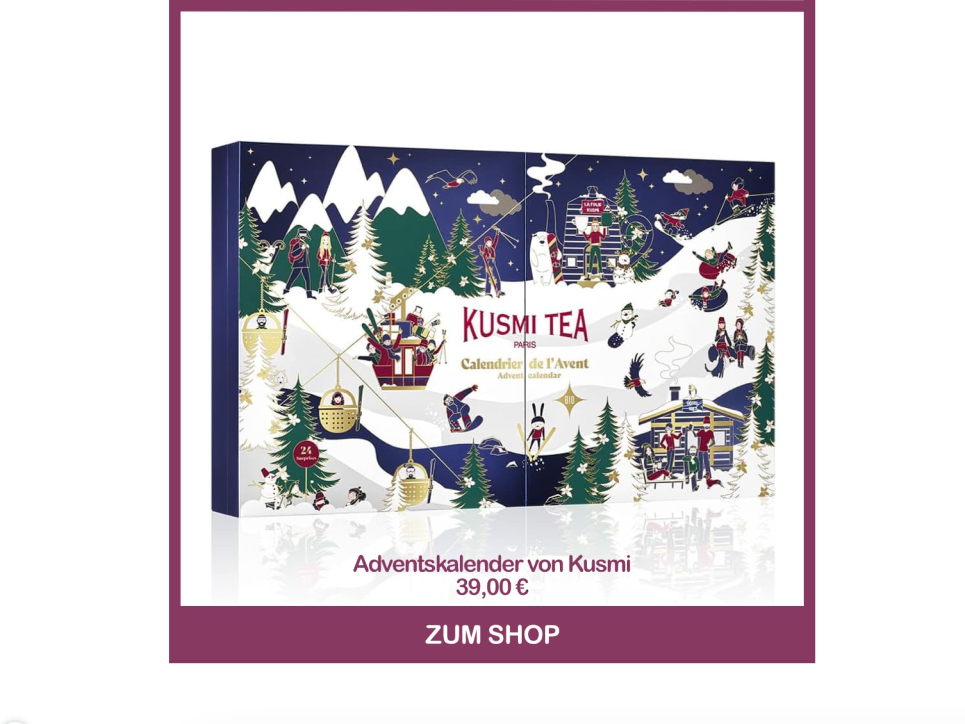 Bester Tee-Adventskalender - Tee-Adventskalender von Kusmi Tea