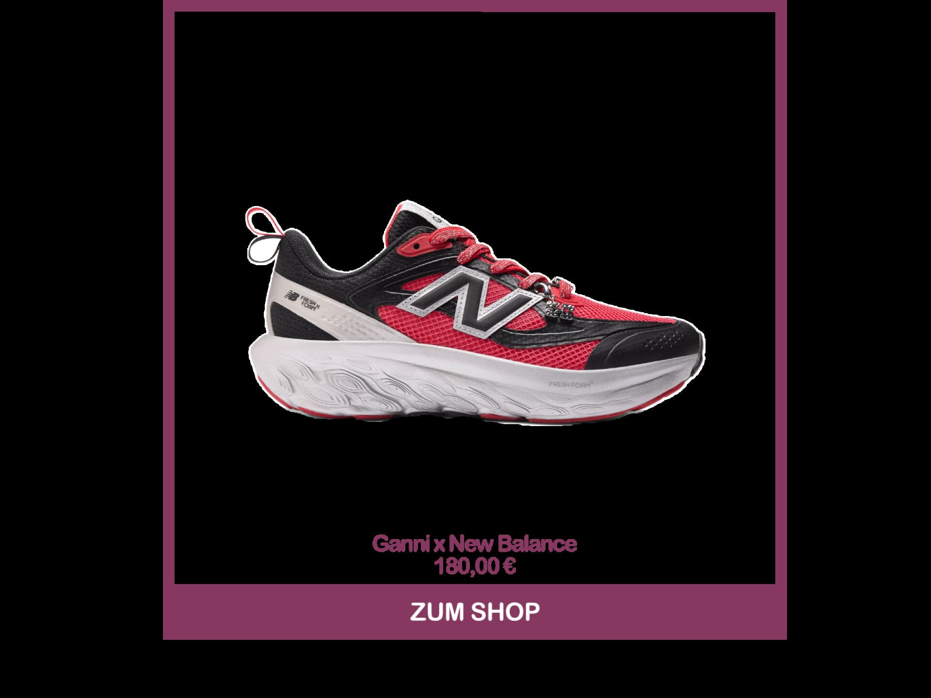 Ganni x New Balance Red FFT Turnschuhe