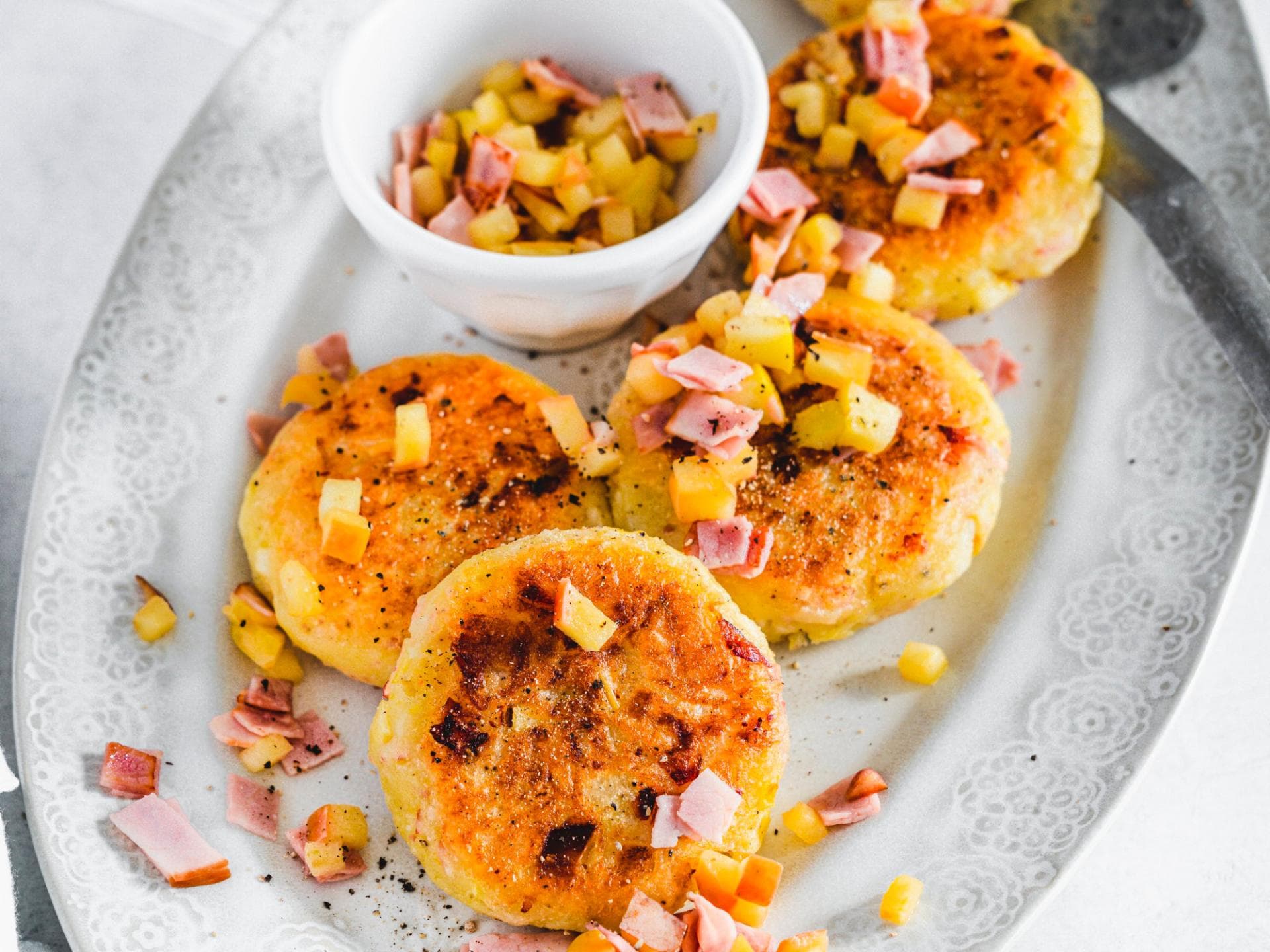Kartoffel-Schinken-Plätzchen 
