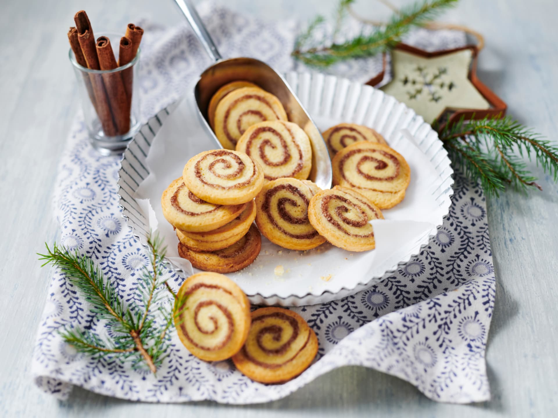 Plätzchen ohne Ausstechen - Zimtschnecken-Plätzchen für Weihnachten
