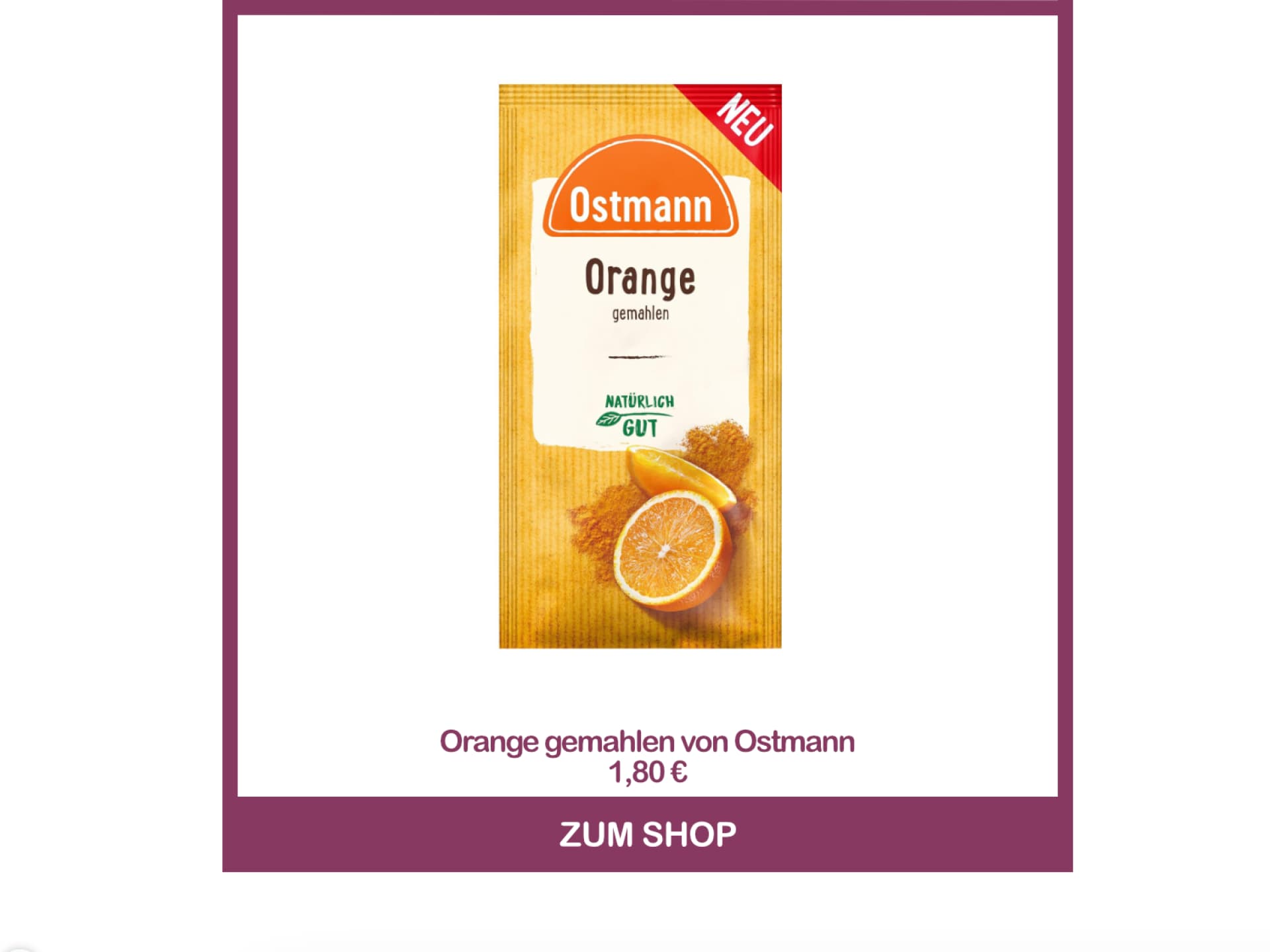 Saftige Orangenplätzchen mit gemahlene Orange von Ostmann