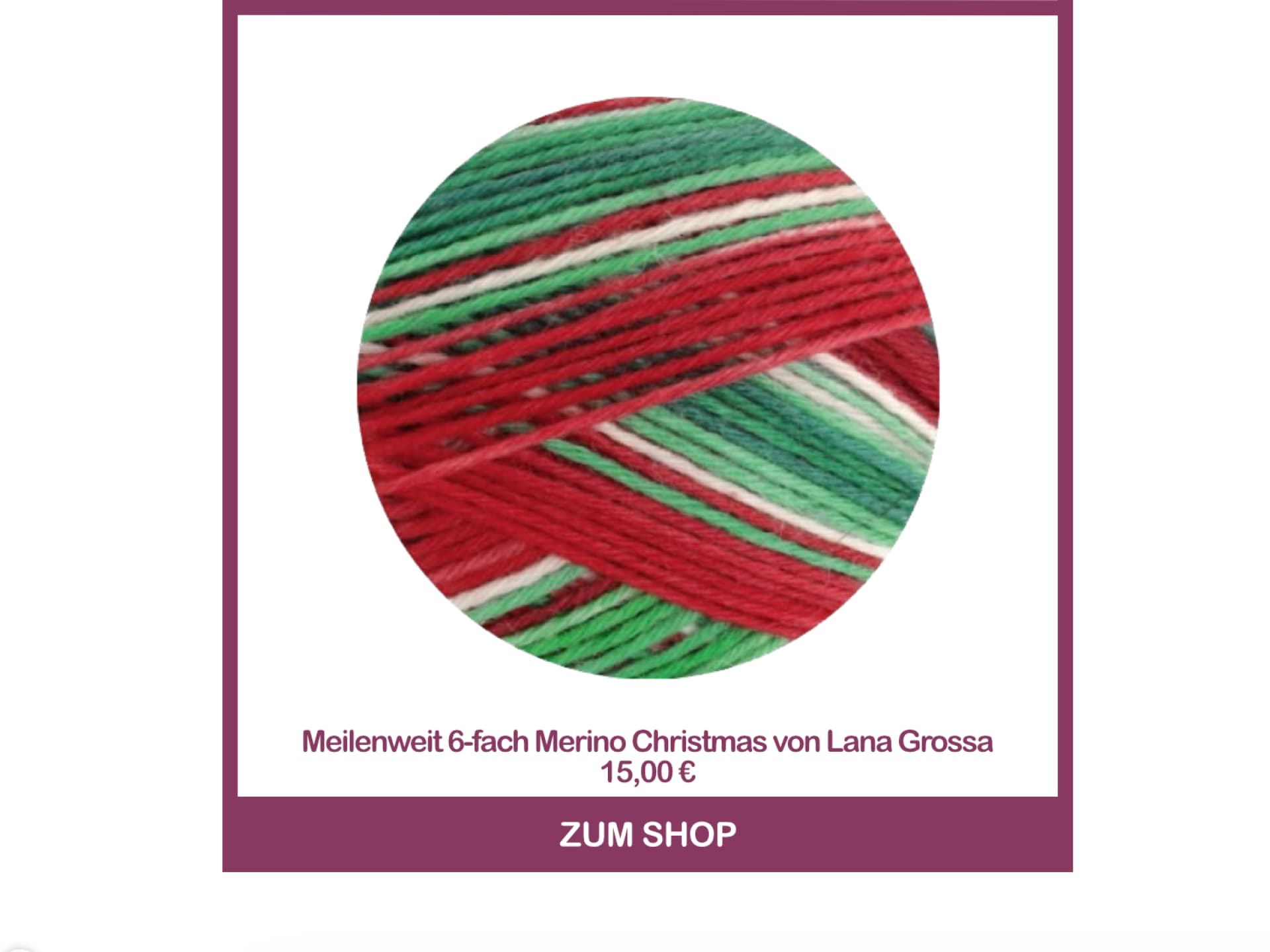 Sockenwolle Meilenweit 6-fach Merino Christmas von Lana Grossa