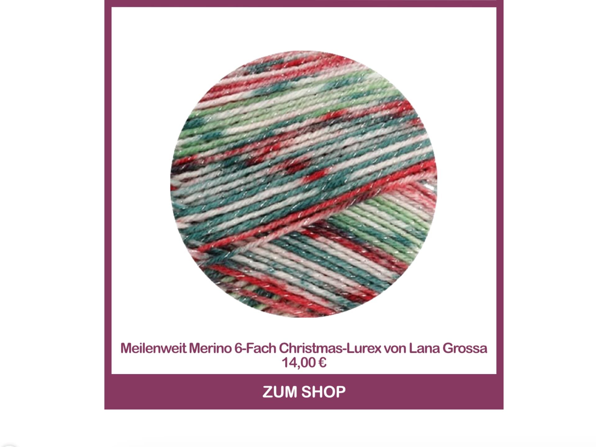 Meilenweit Merino 6-Fach 150g Christmas-Lurex von Lana Grossa