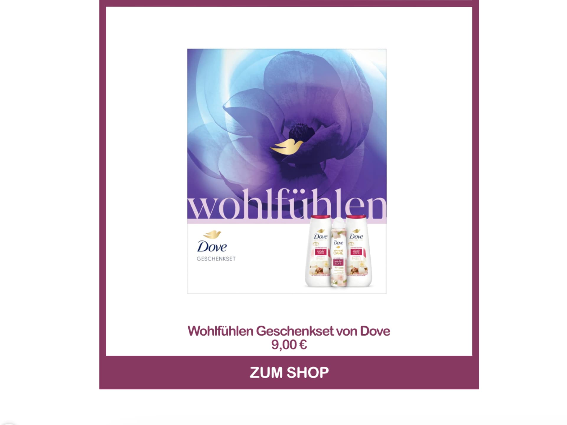 Wohlfühlen Geschenkset von Dove