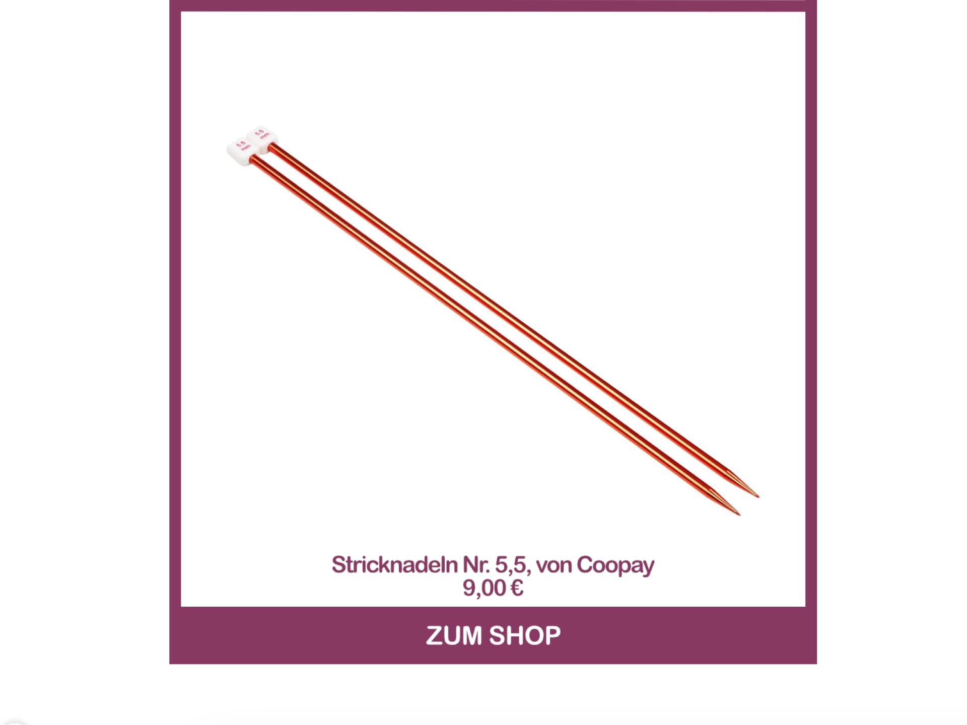 Stricknadeln Nr. 5,5 von Coopay