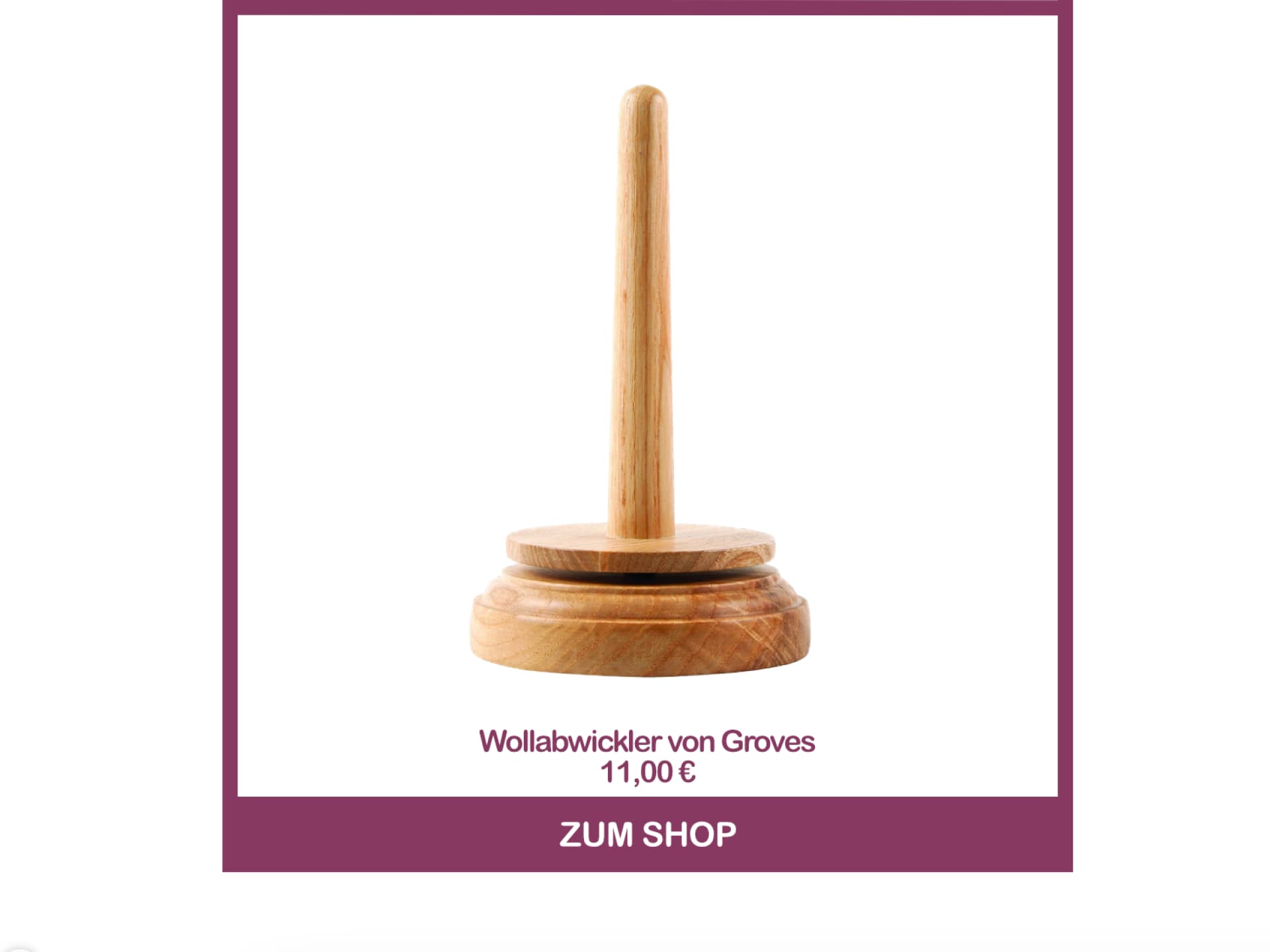 Wollabwickler aus Holz von Groves
