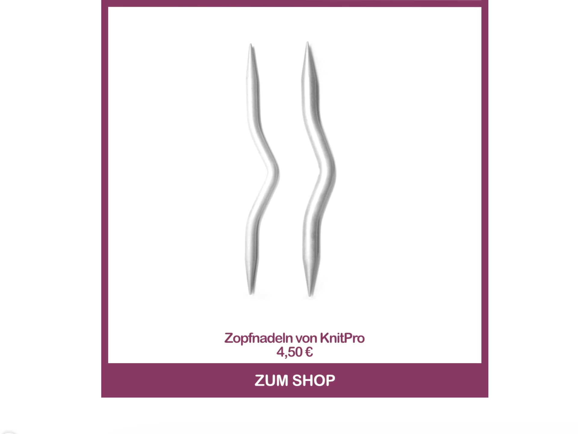 Zopfnadeln von KnitPro