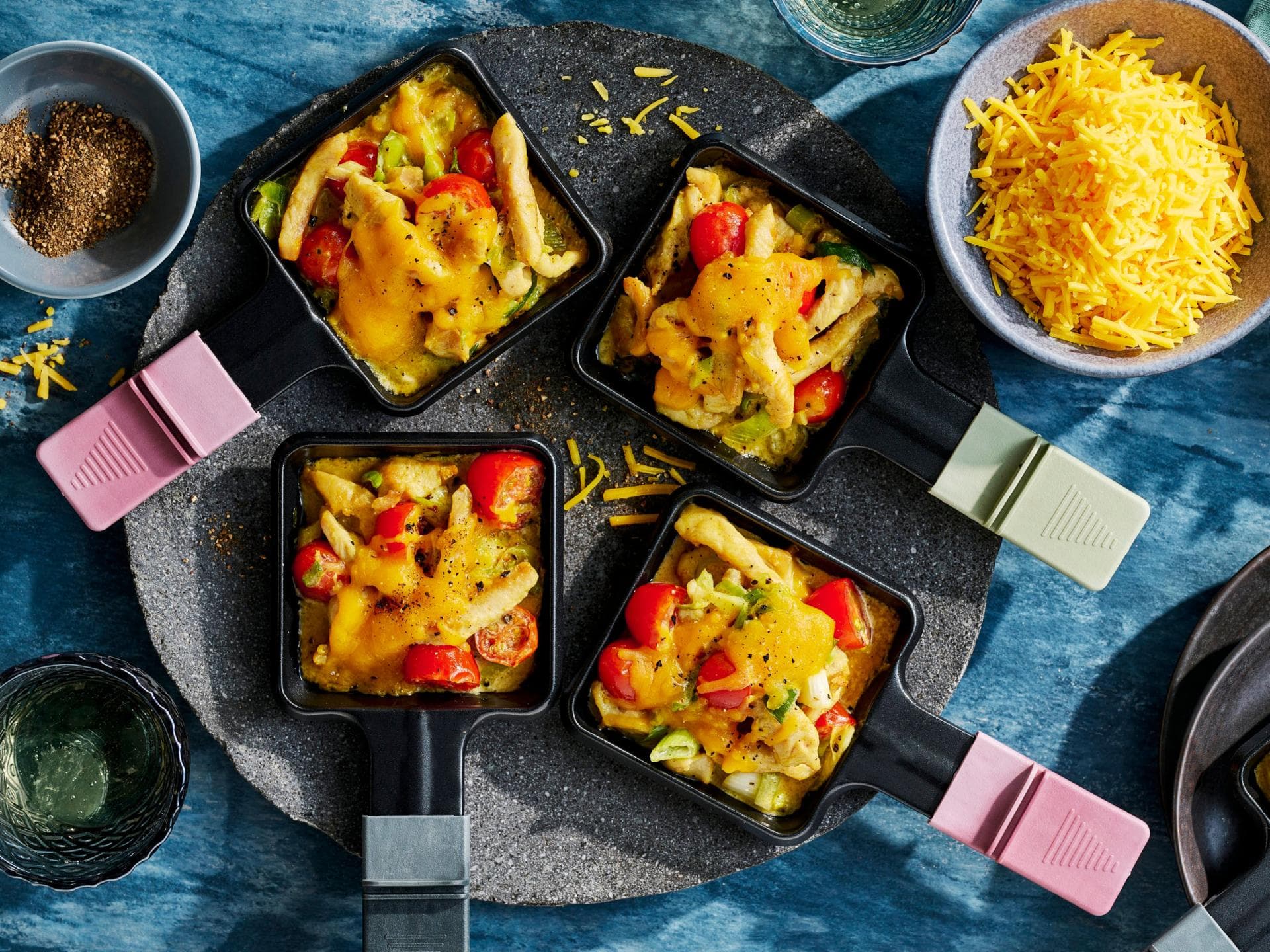 Curry-Hähnchen-Raclette 