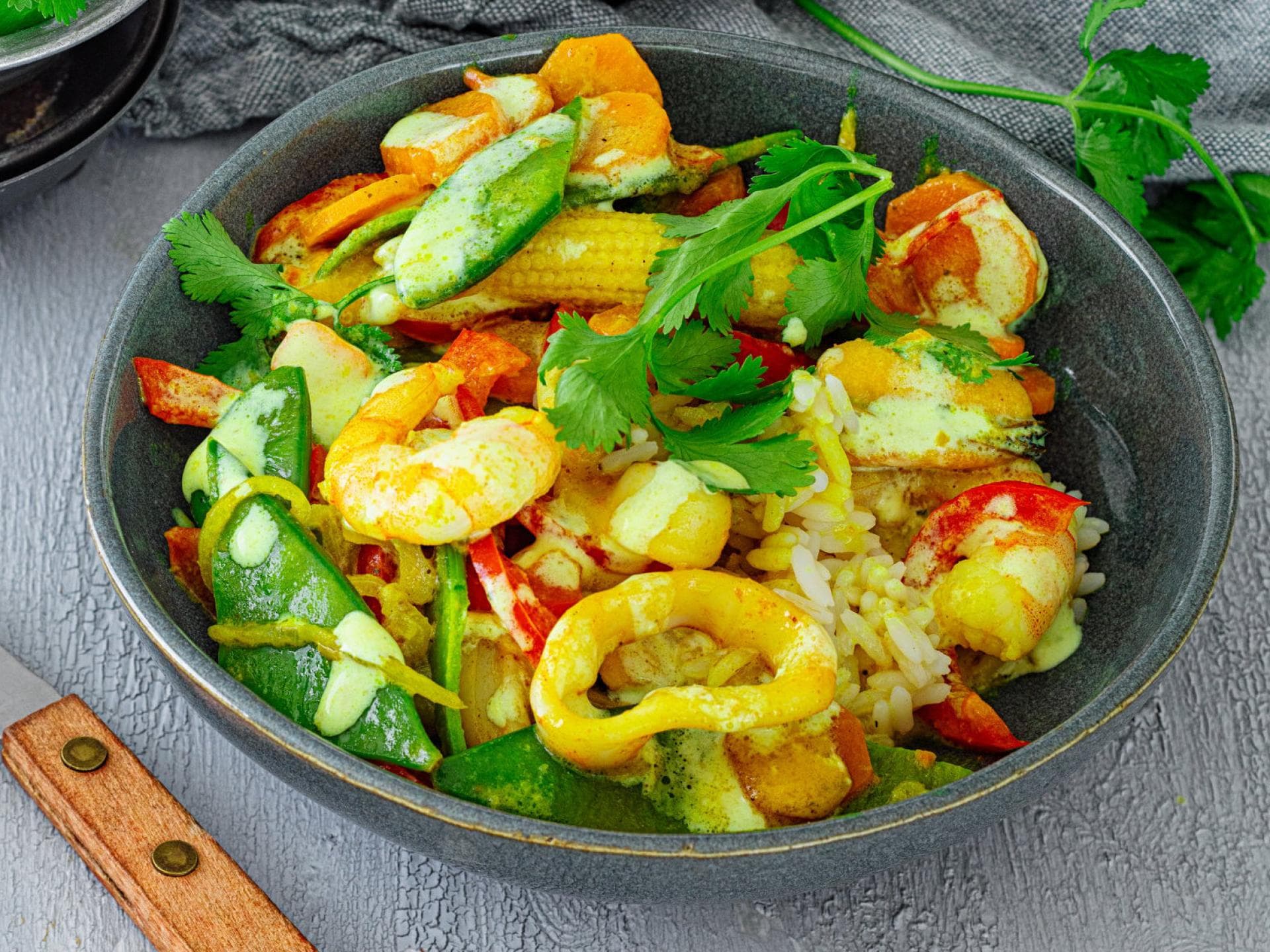 Curry mit Meeresfrüchten 
