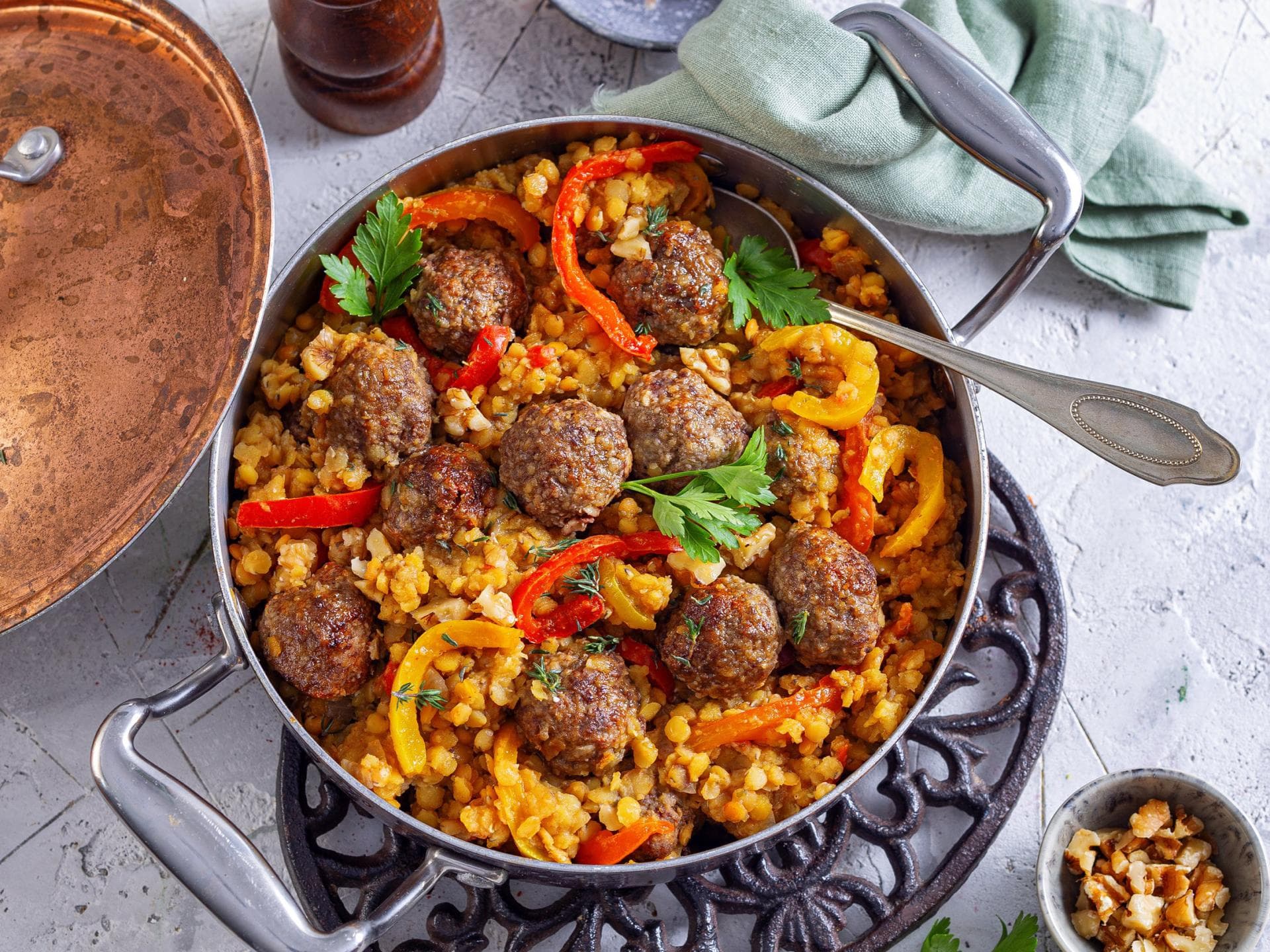 Linsen-One-Pot mit Hackbällchen Linsen-One-Pot mit Hackbällchen