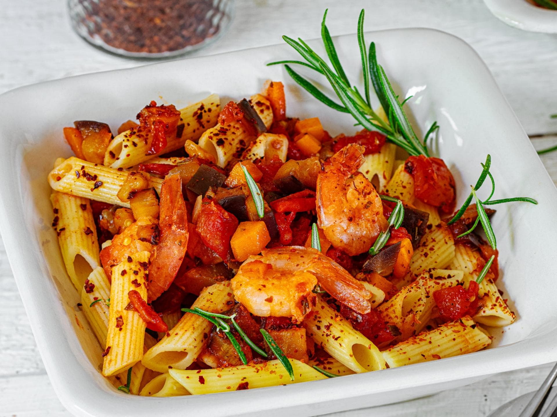 Chili-Garnelen-Pasta 