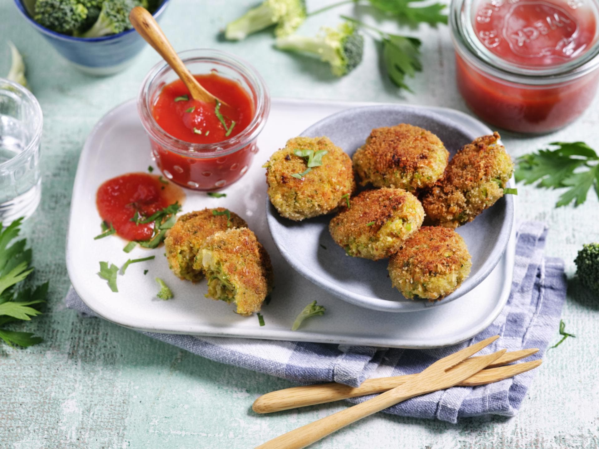 Gemüse-Nuggets mit Haferflocken 