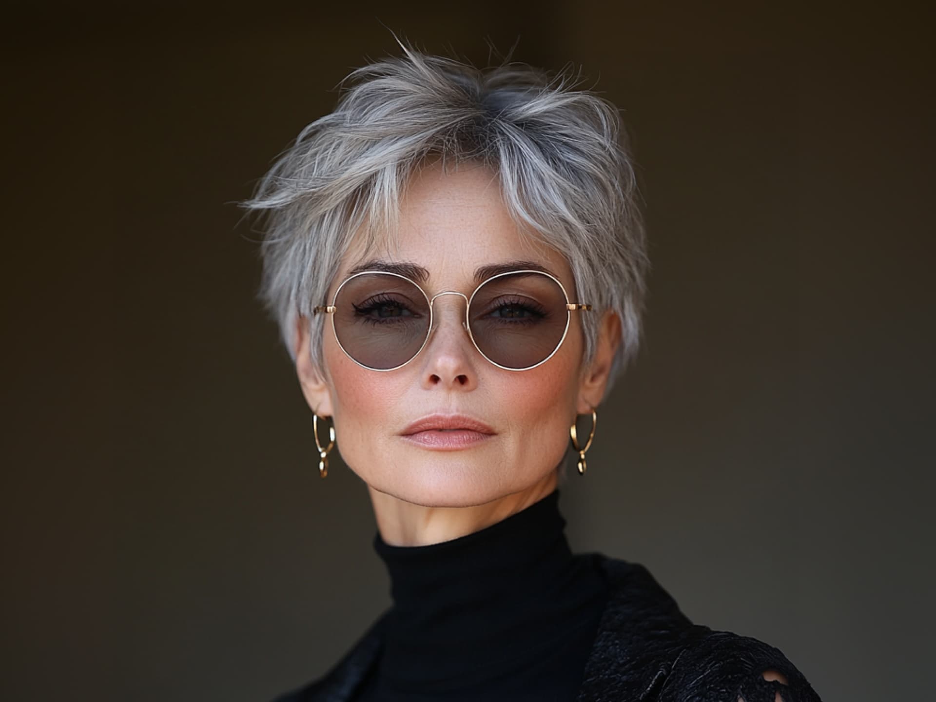Kurzhaarfrisuren ab 60 - Frau mit Pixie Cut