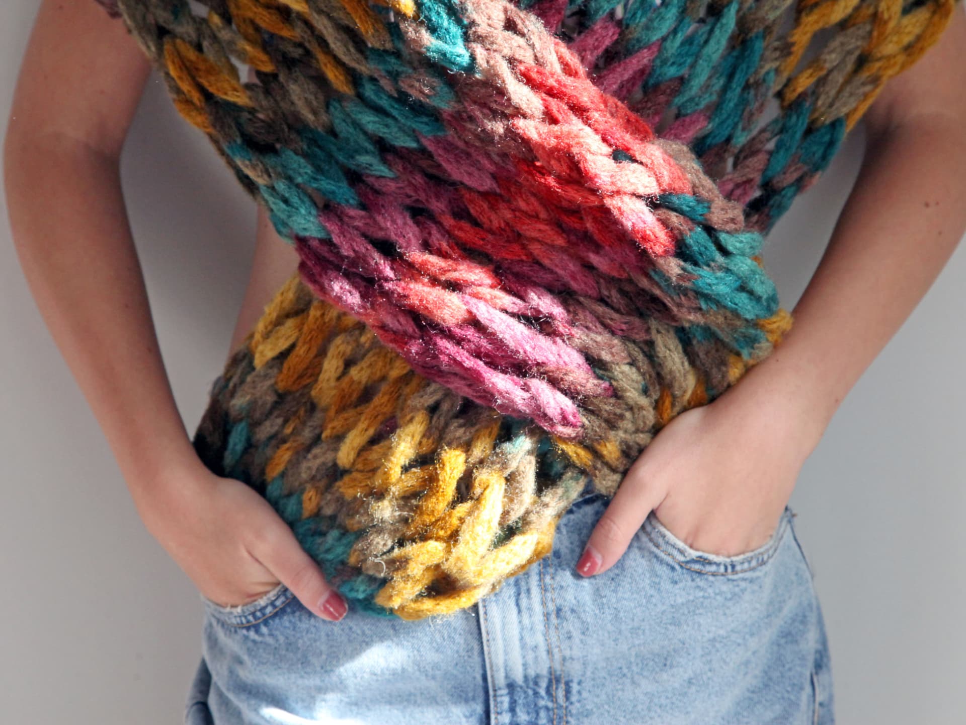 Armstricken-Schal Armstricken Ideen - gestrickter Schal
