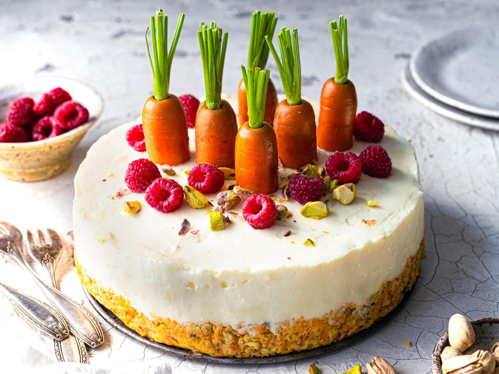 Himbeer-Möhren-Cheesecake 