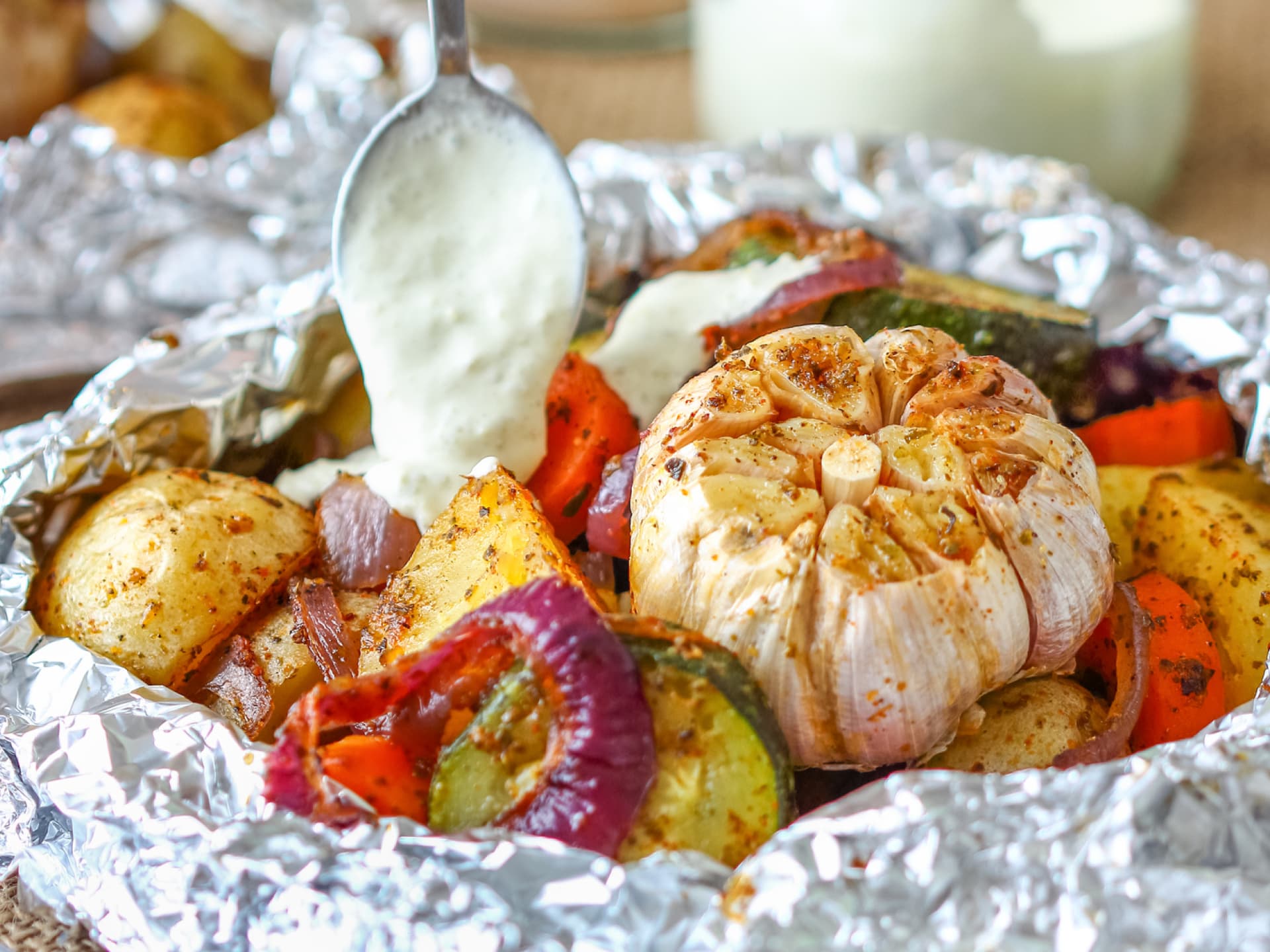 Gemüsepäckchen für den Grill
