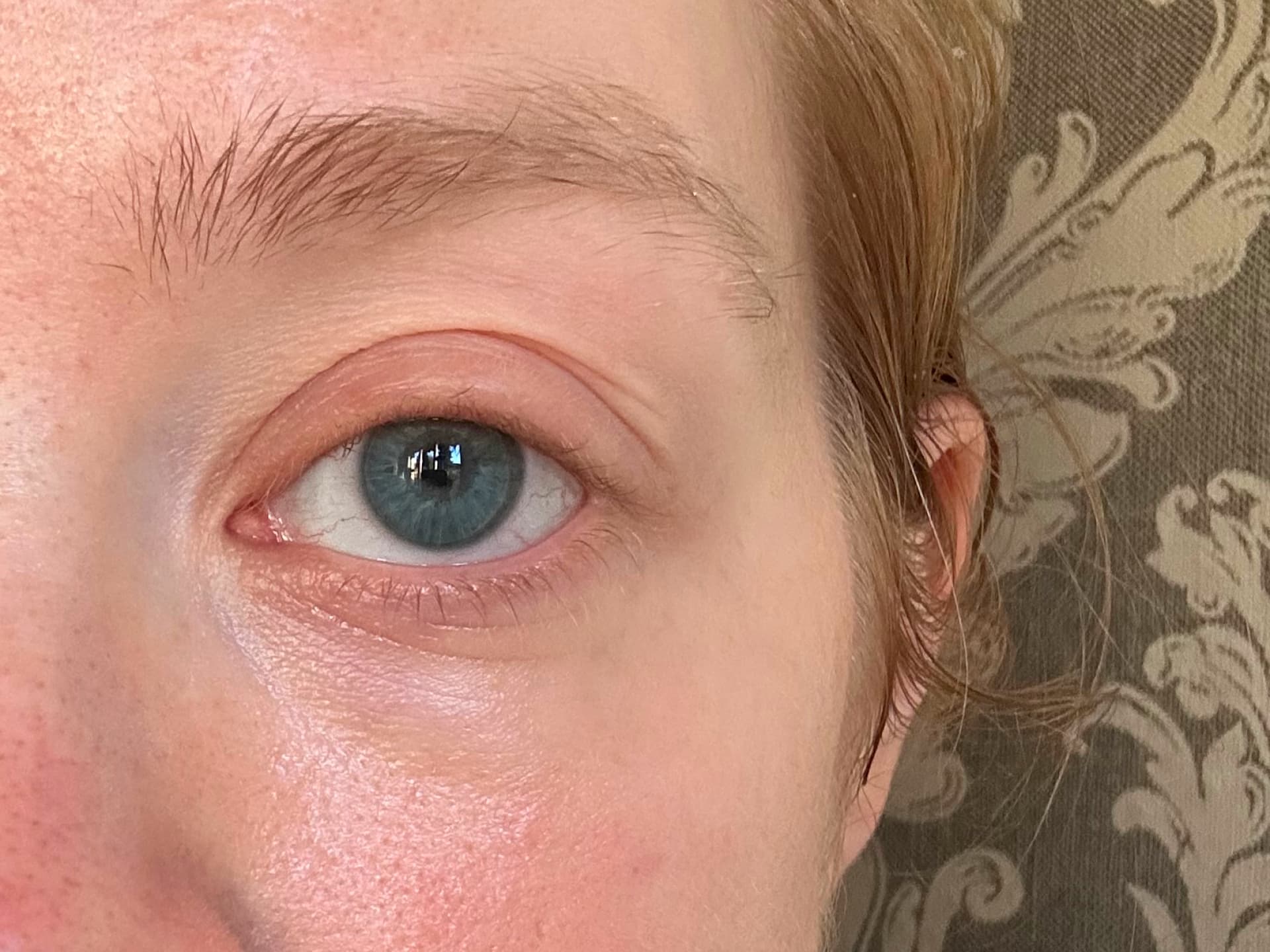 Getönte Augencreme Test - Mein Auge vor dem Auftragen der getönten Augencreme von It Cosmetics