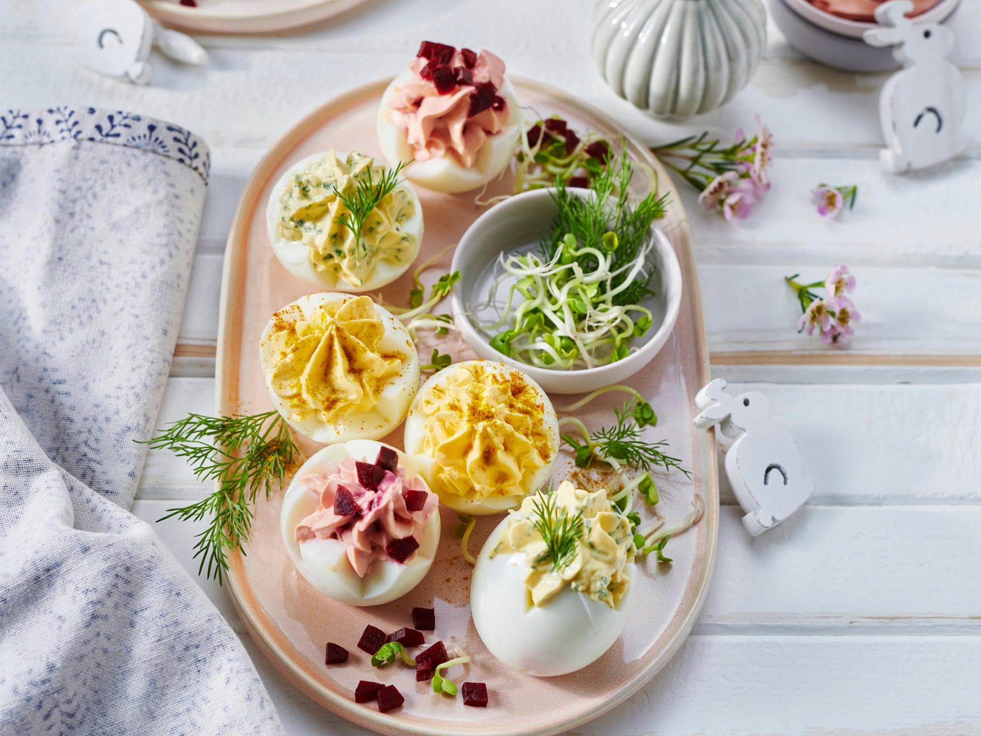 Gefüllte Eier mit Frischkäse 