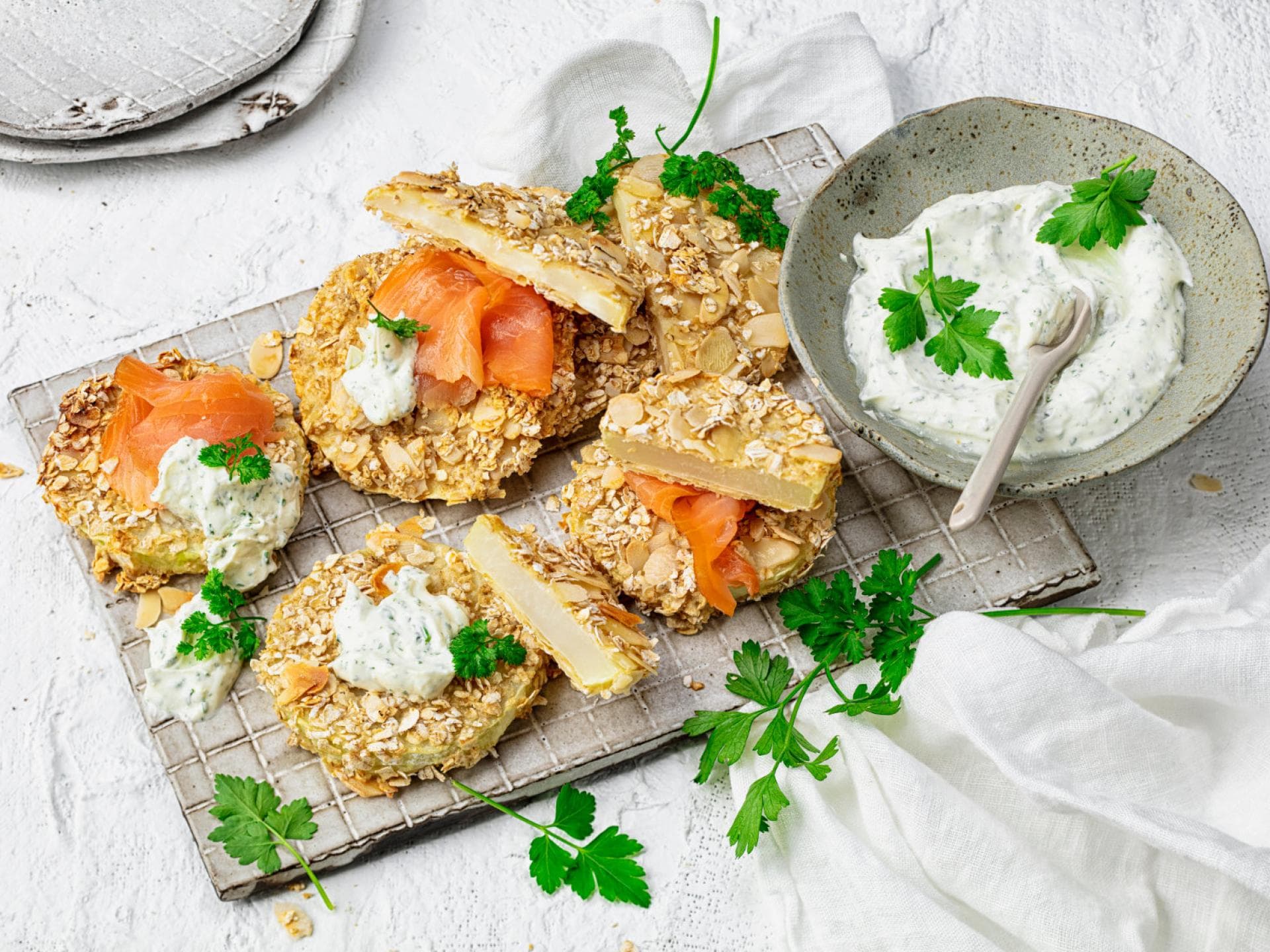 Vegetarisches Gemüseschnitzel mit Kohlrabi 