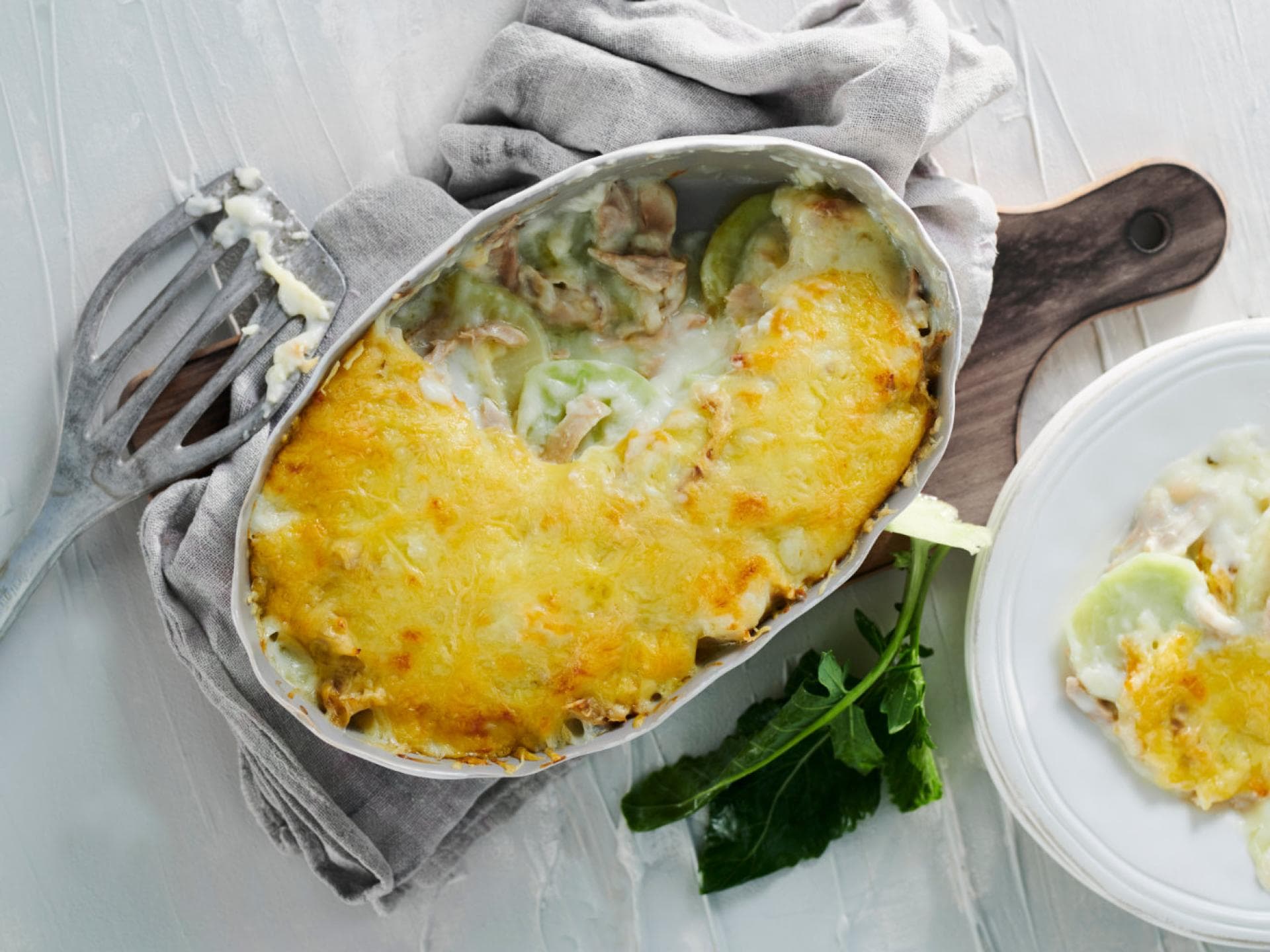 Überbackene Kohlrabi-Lasagne 