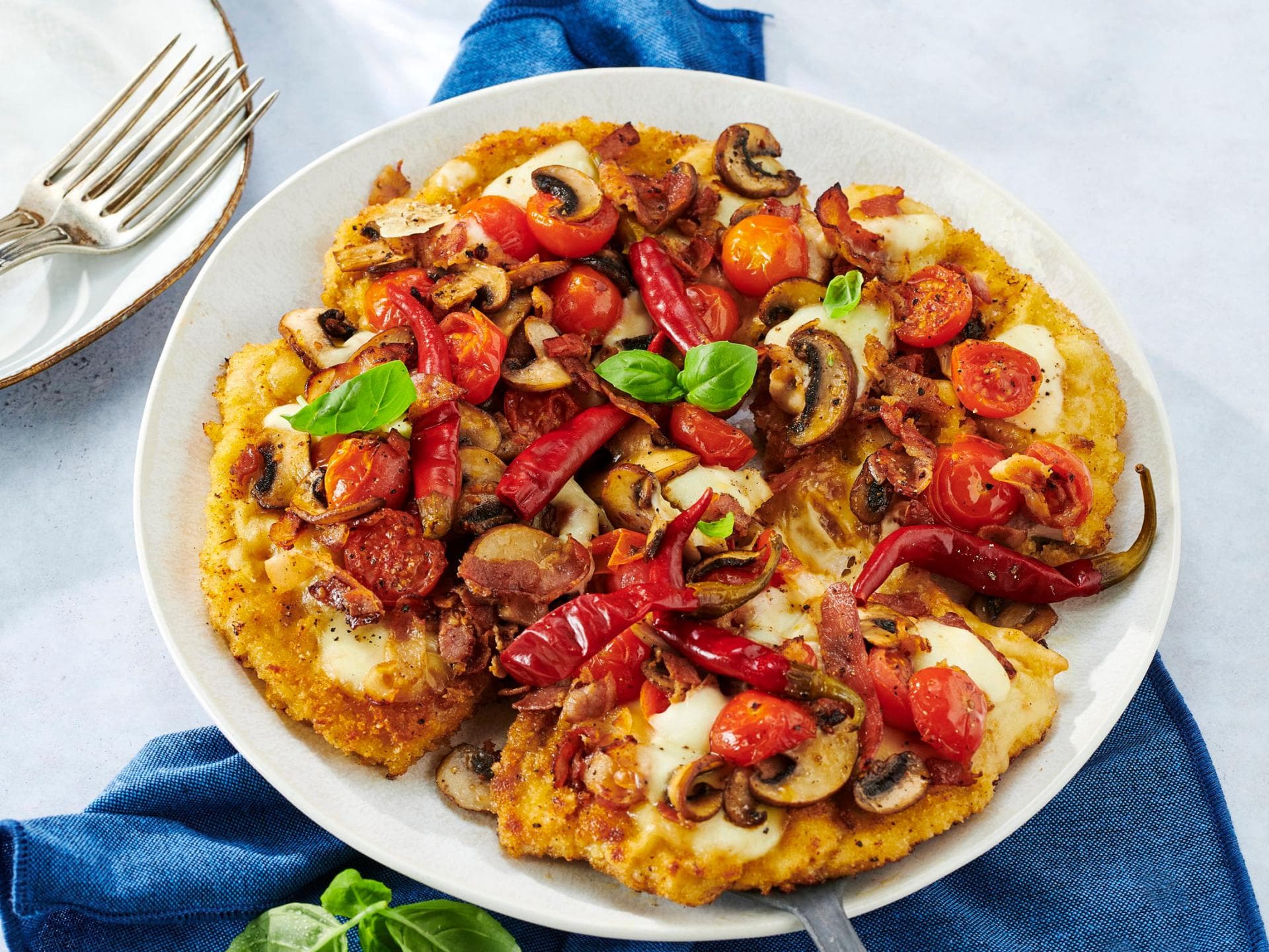Schnitzel-Pizza 