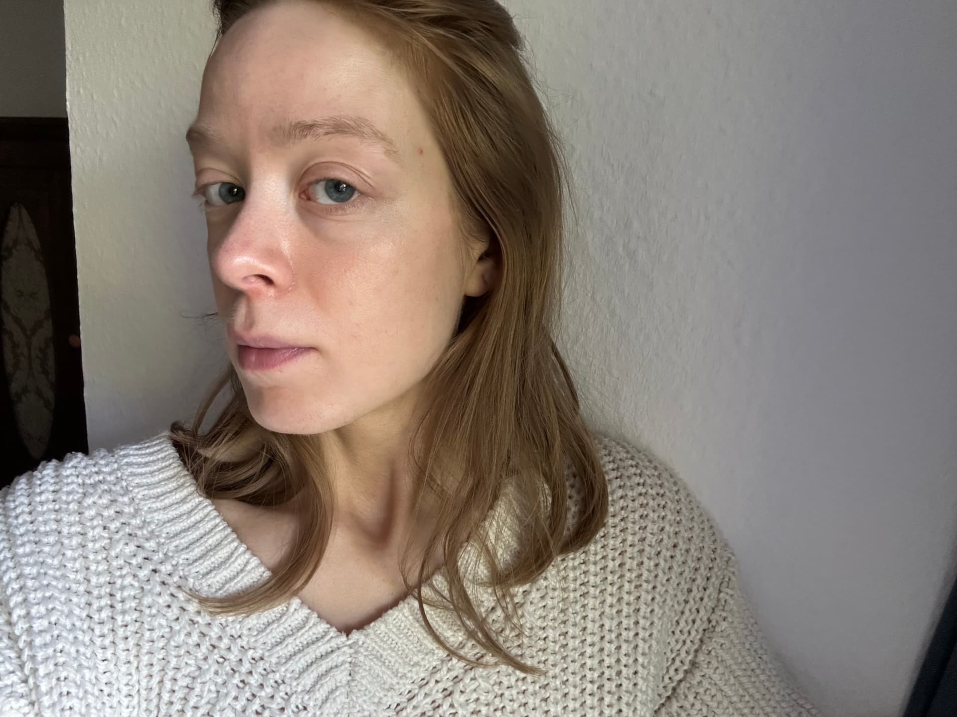 Getönte Sonnencreme Gesicht Test - Hydrating Mineral Sunscreen von CeraVe vorher