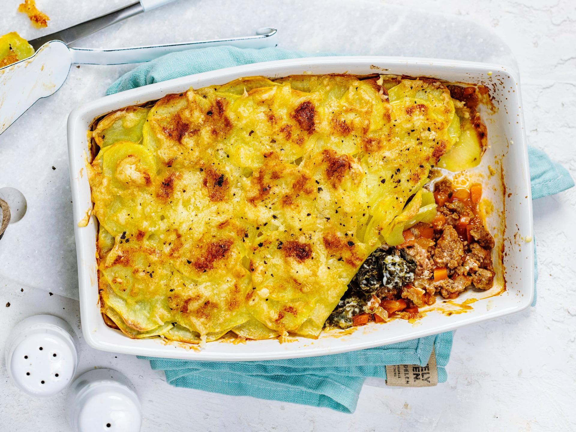 Gratin mit Hackfleisch Gratin mit Hackfleisch