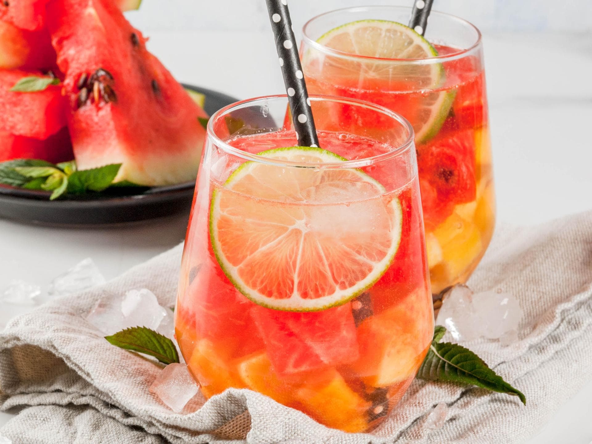 Melonen-Bowle Melonen-Bowle
