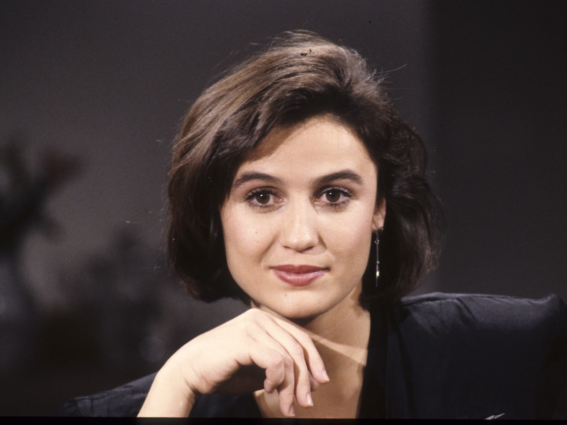 So sah Sandra Maischberger früher aus - im Jahr 1991 Sandra Maischberger früher - im Jahr 1991