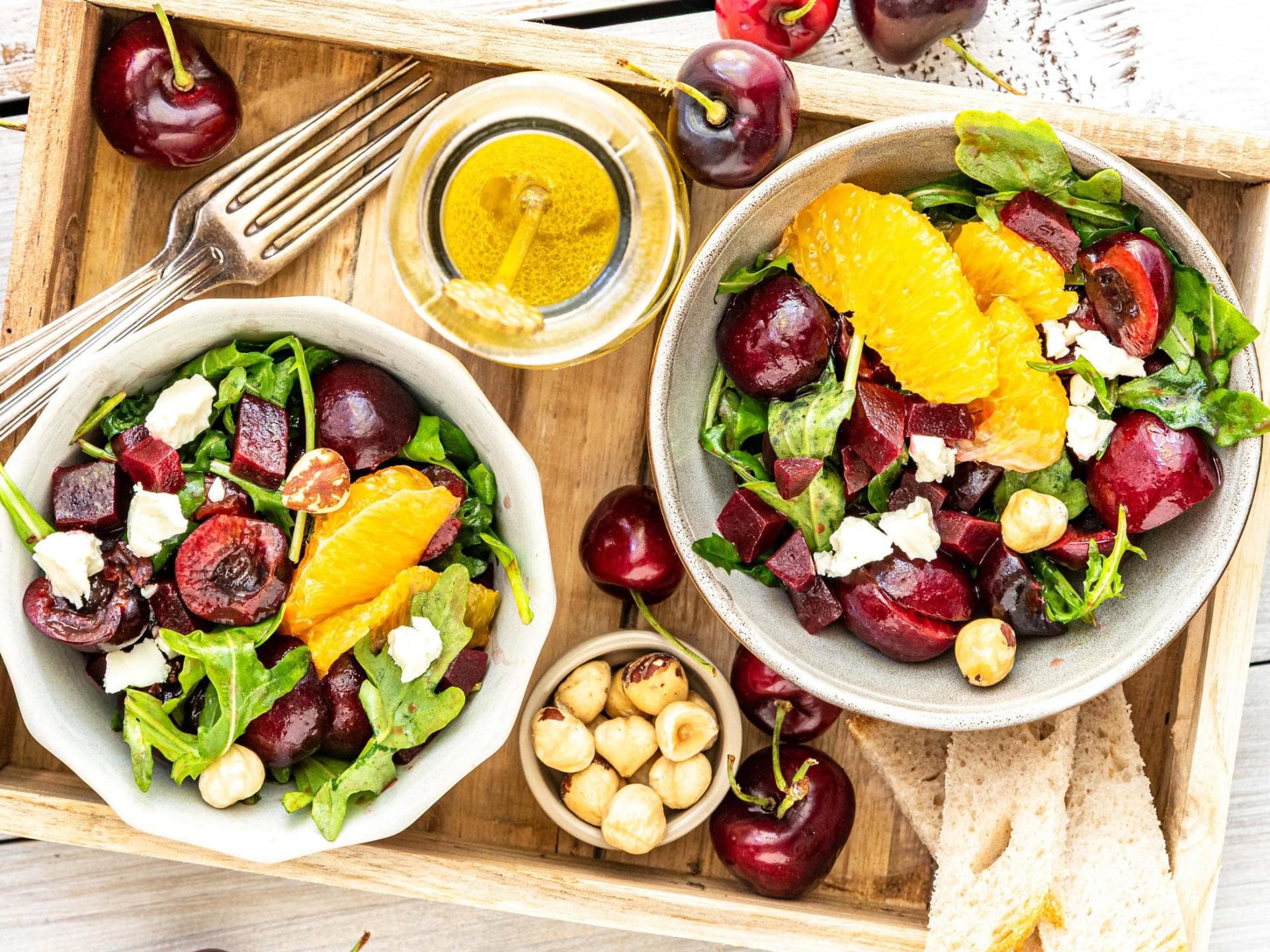Rucola-Kirsch-Salat Rucola-Kirsch-Salat