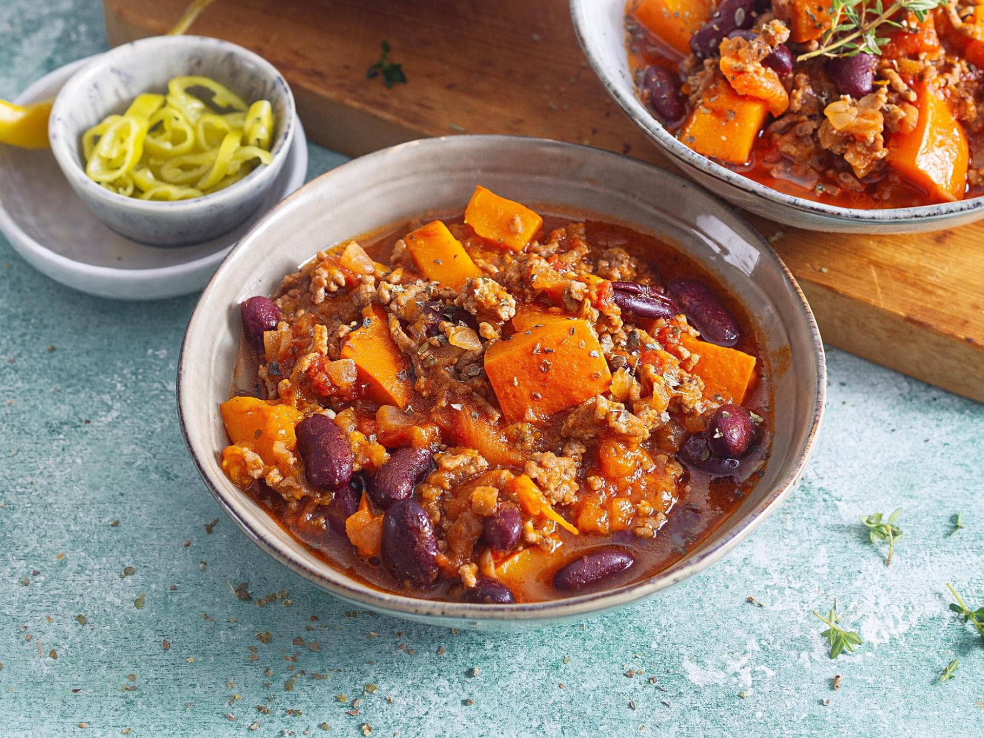 Kürbis-Chili con Carne 