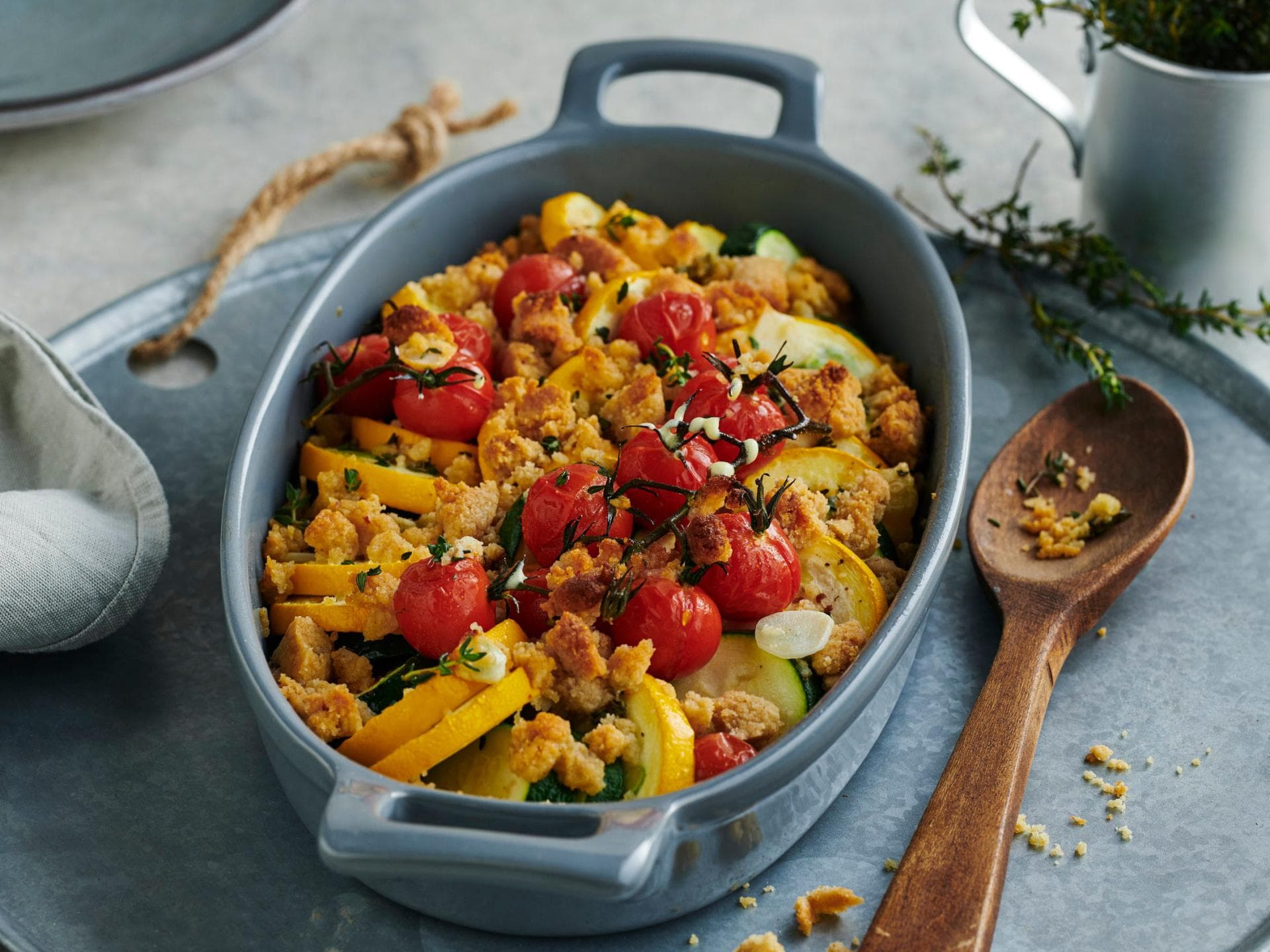 Zucchini-Crumble 