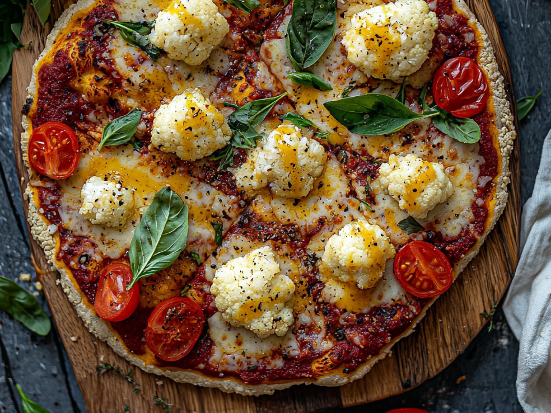 Rezept für Bumenkohl-Pizza Blumenkohl-Pizza