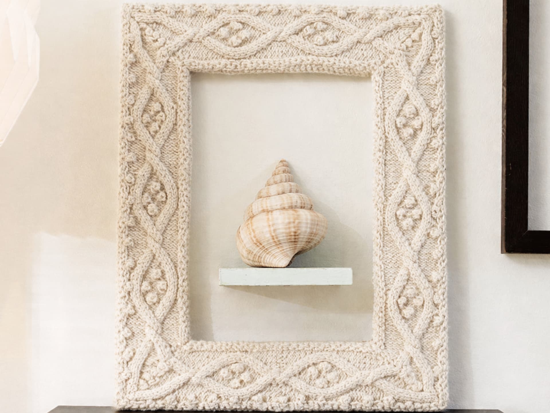 Strickanleitung für einen Bilderrahmen Gestrickter Bilderrahmen