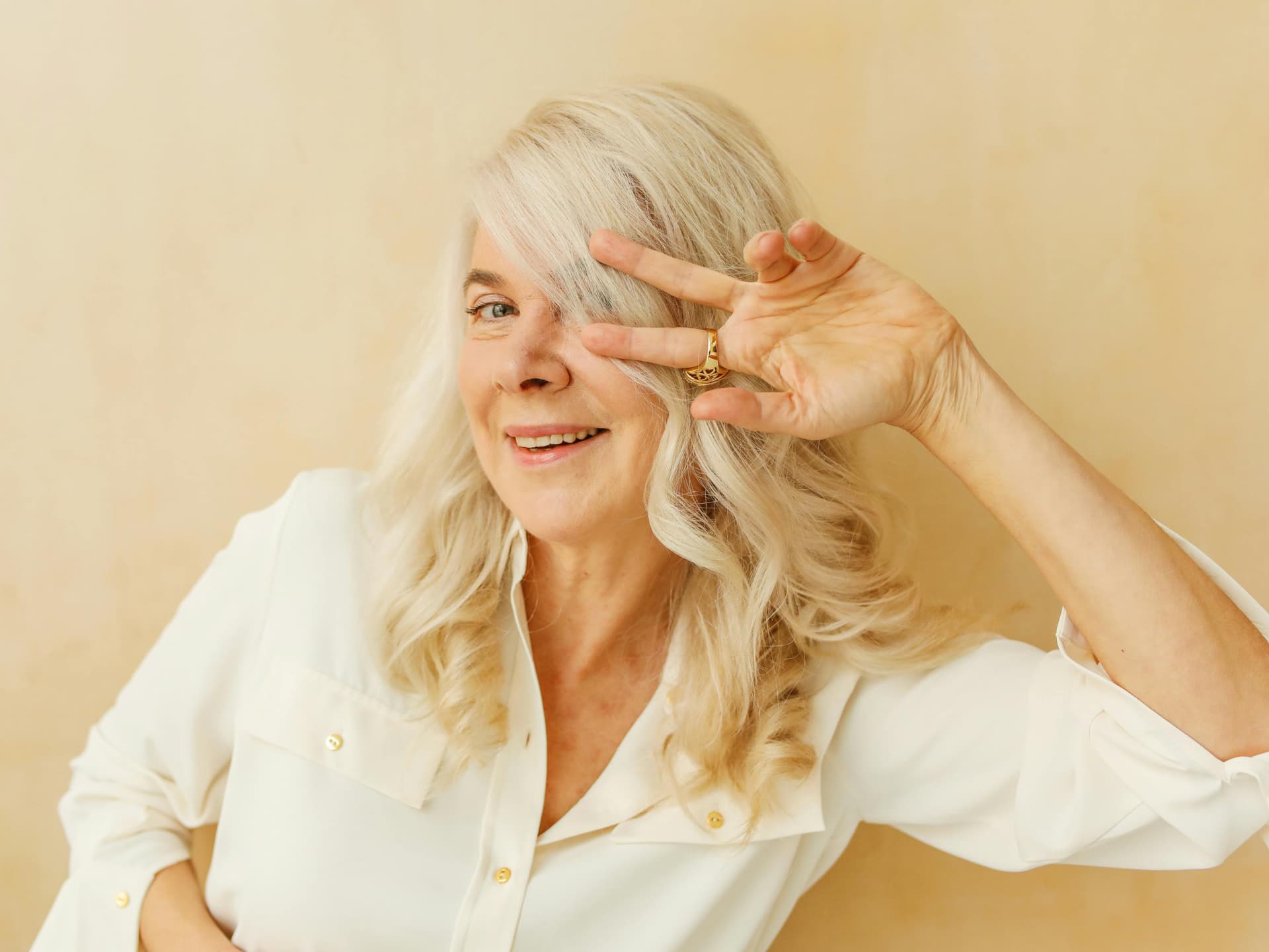 Frau mit guter Laune