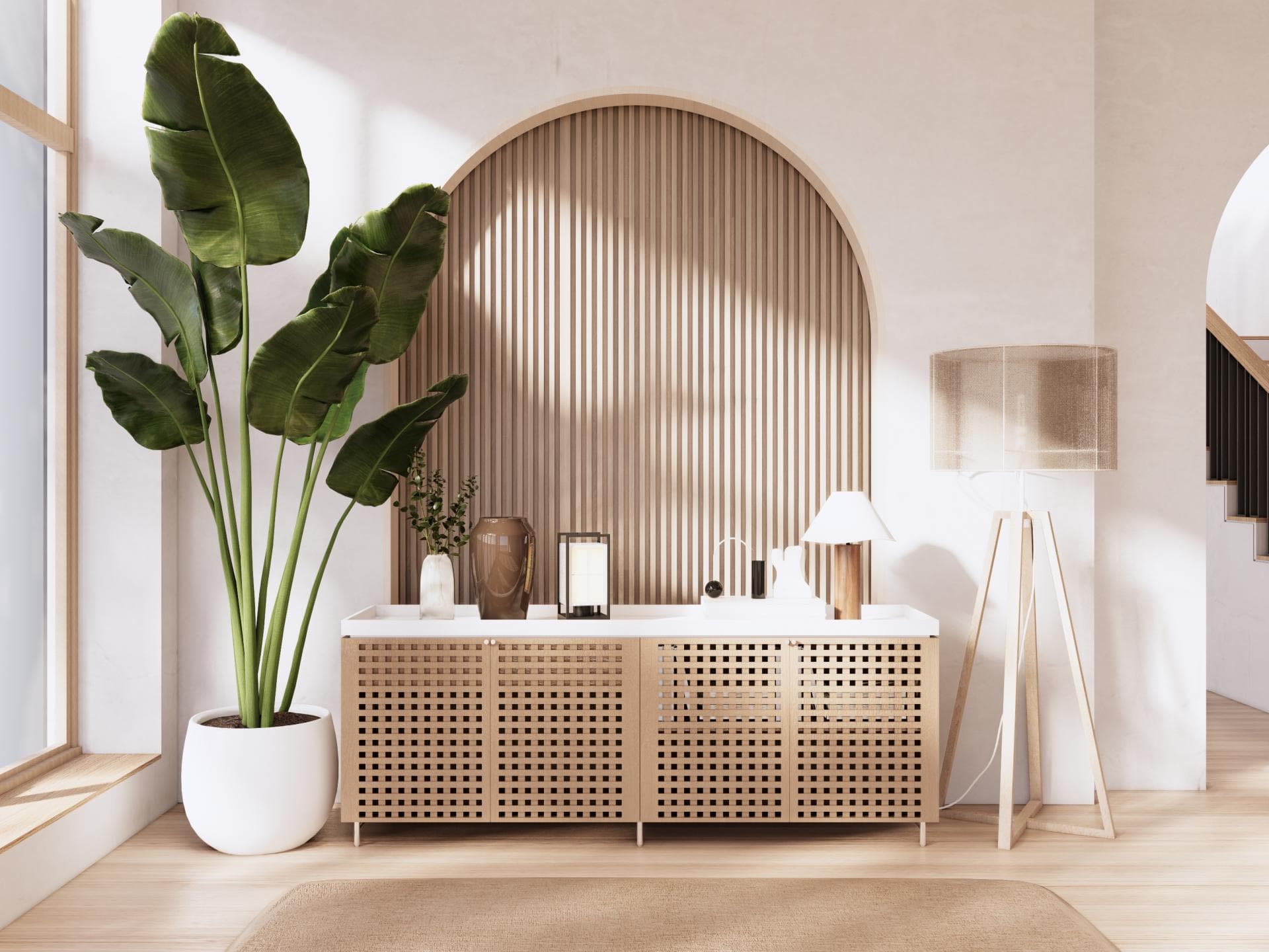 Wand mit Holzverkleidung