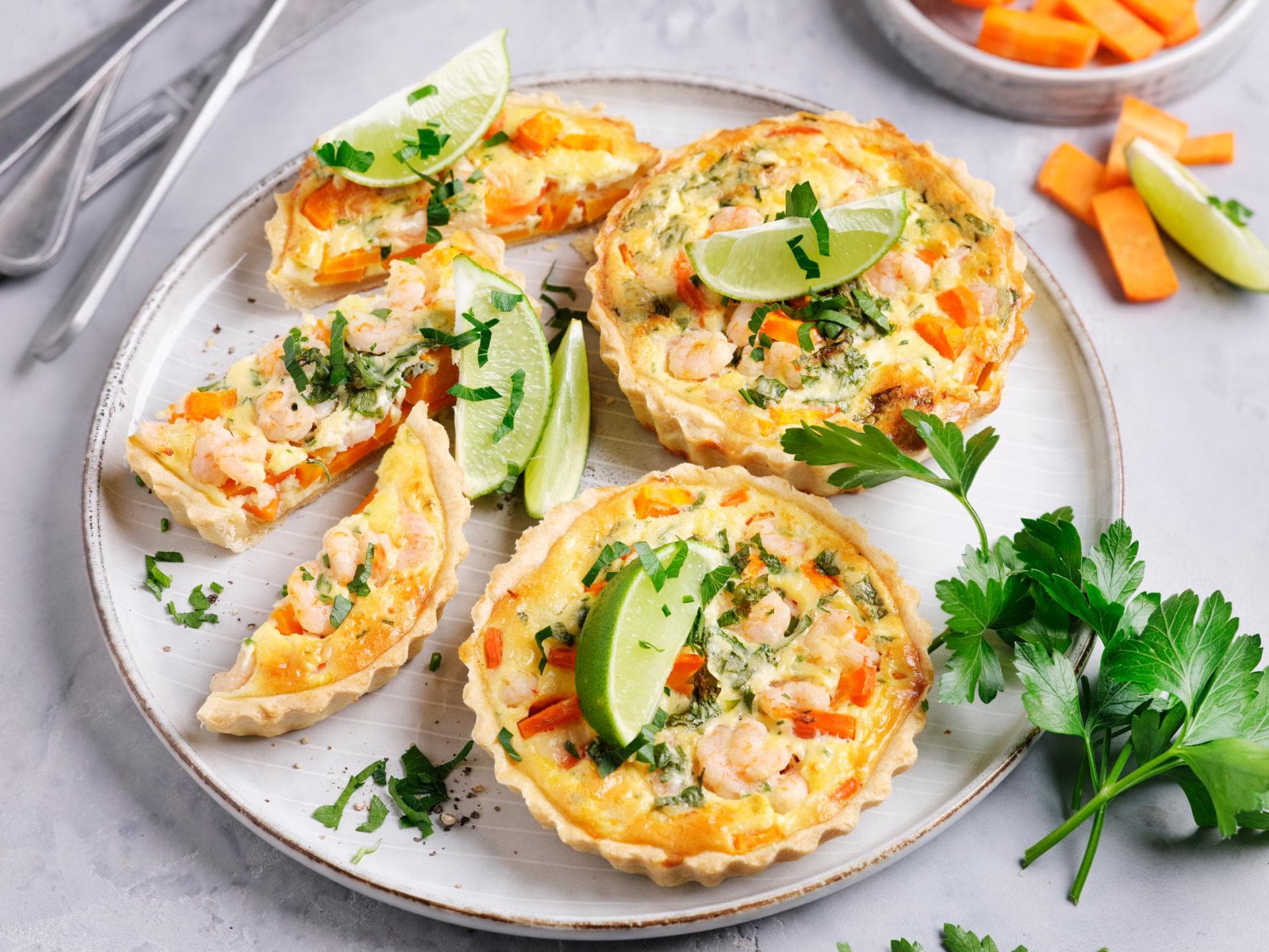 Krabben-Möhren-Tartelettes 