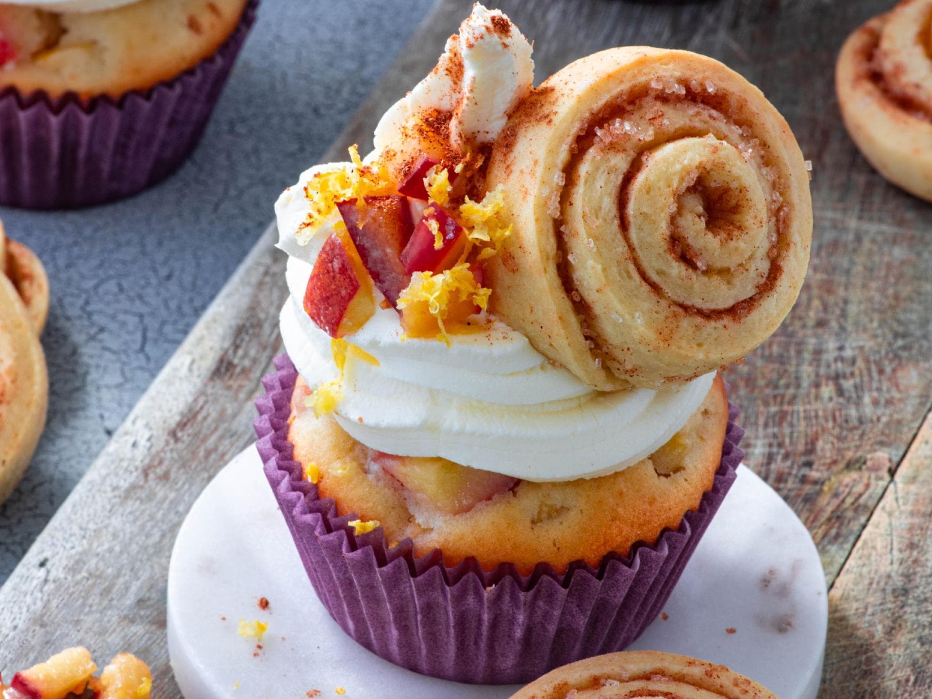 Muffins mit Zimtschnecken 